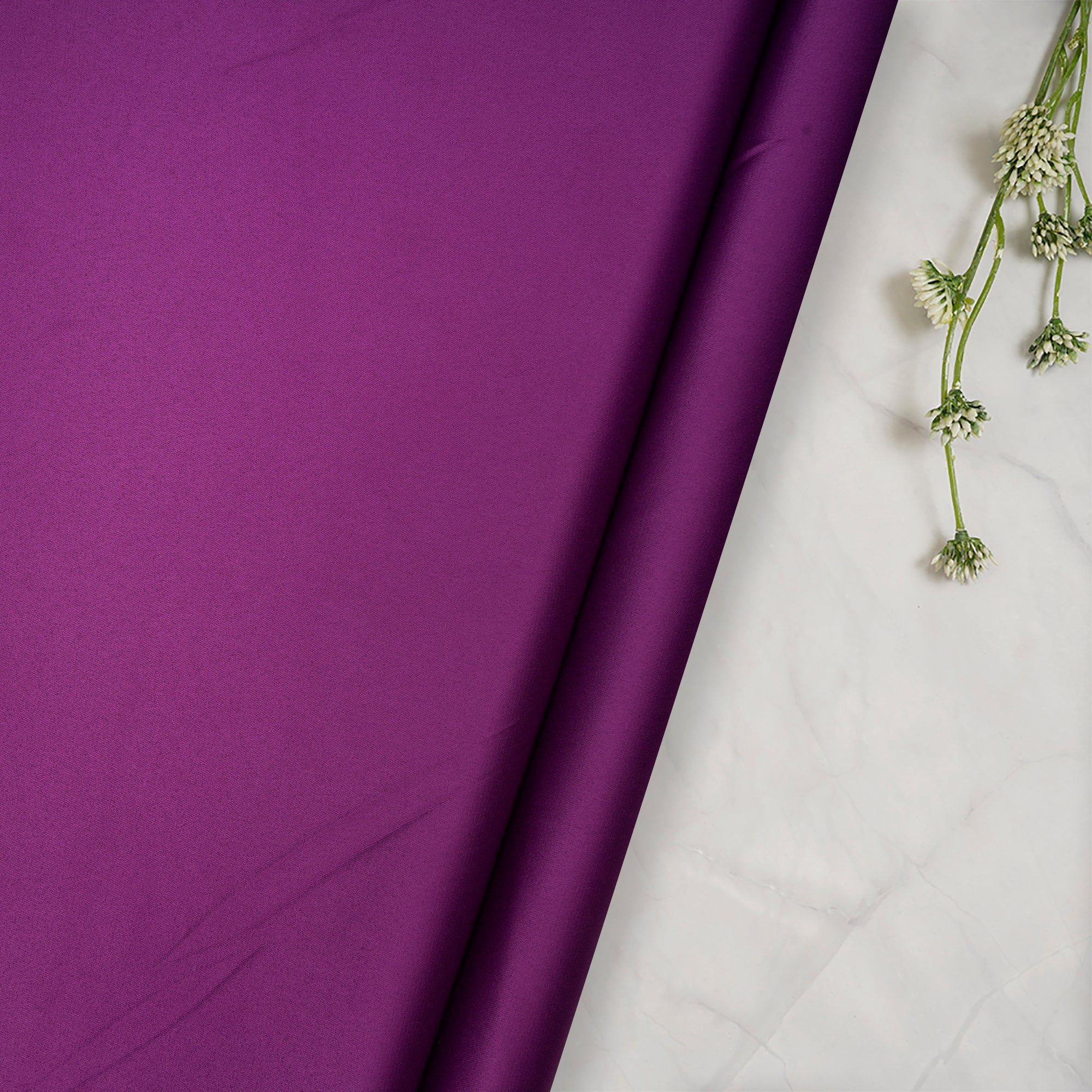 Purple Solid Dyed Imported Armani Satin Fabric (60" Width)