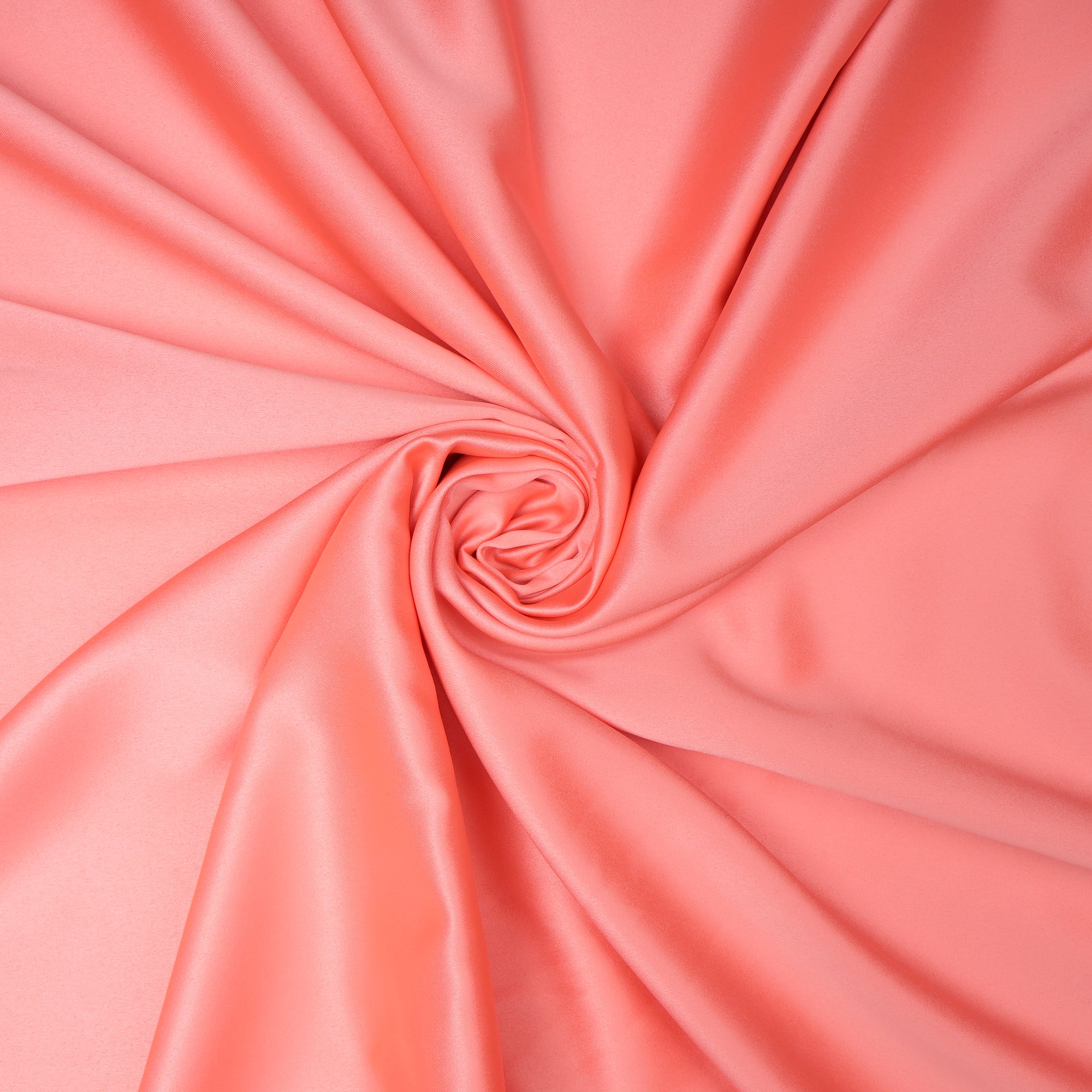 Georgia Peach Solid Dyed Imported Armani Satin Fabric (60" Width)