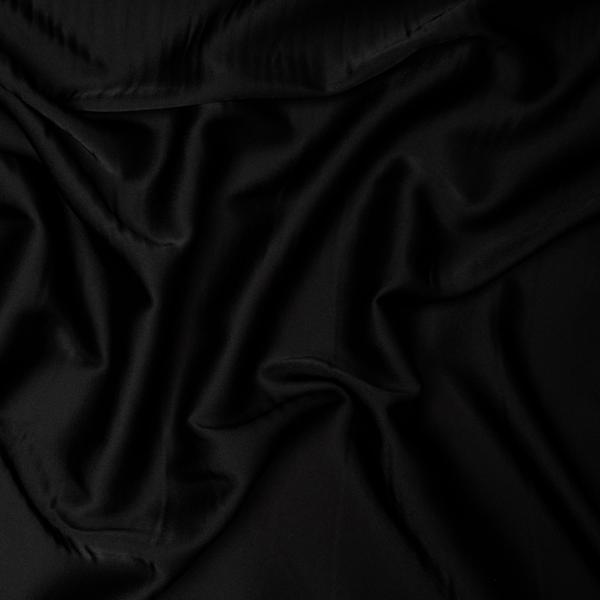 Buy Black Solid Dyed Imported Armani Satin Fabric 60