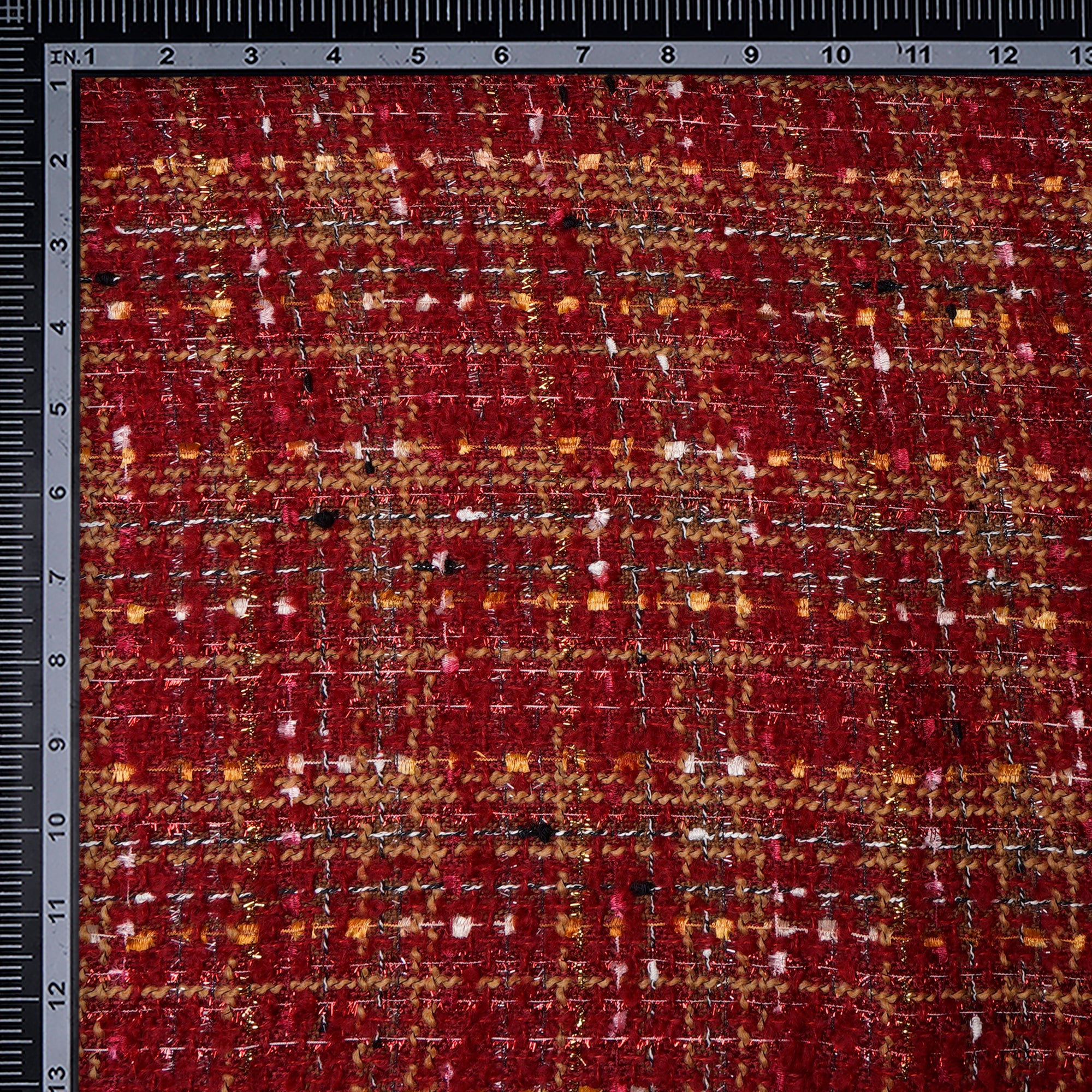 Red hot sale tweed fabric