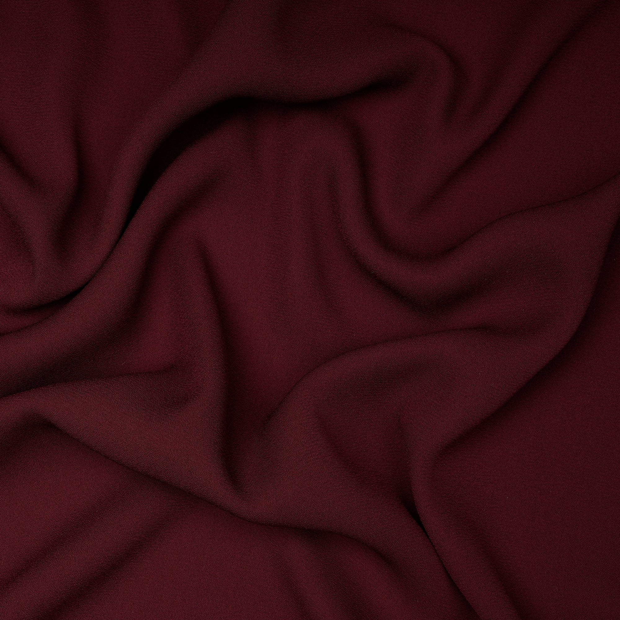 Maroon Solid Dyed Imported Royal Georgette Fabric (60" Width)