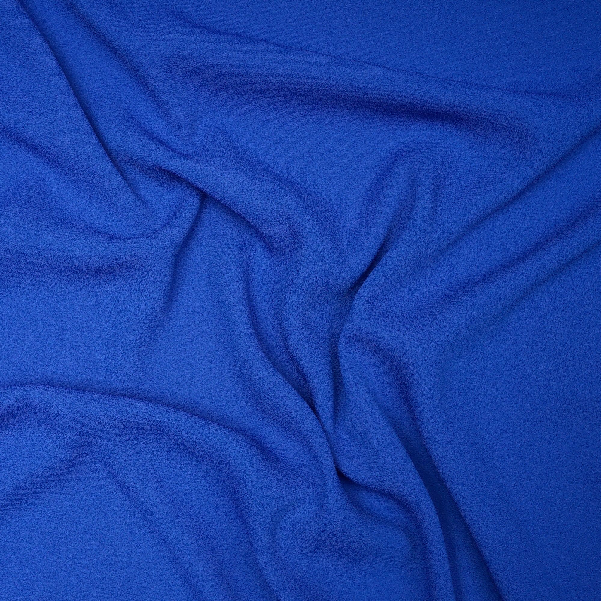 Dazzling Blue Solid Dyed Imported Royal Georgette Fabric (60" Width)