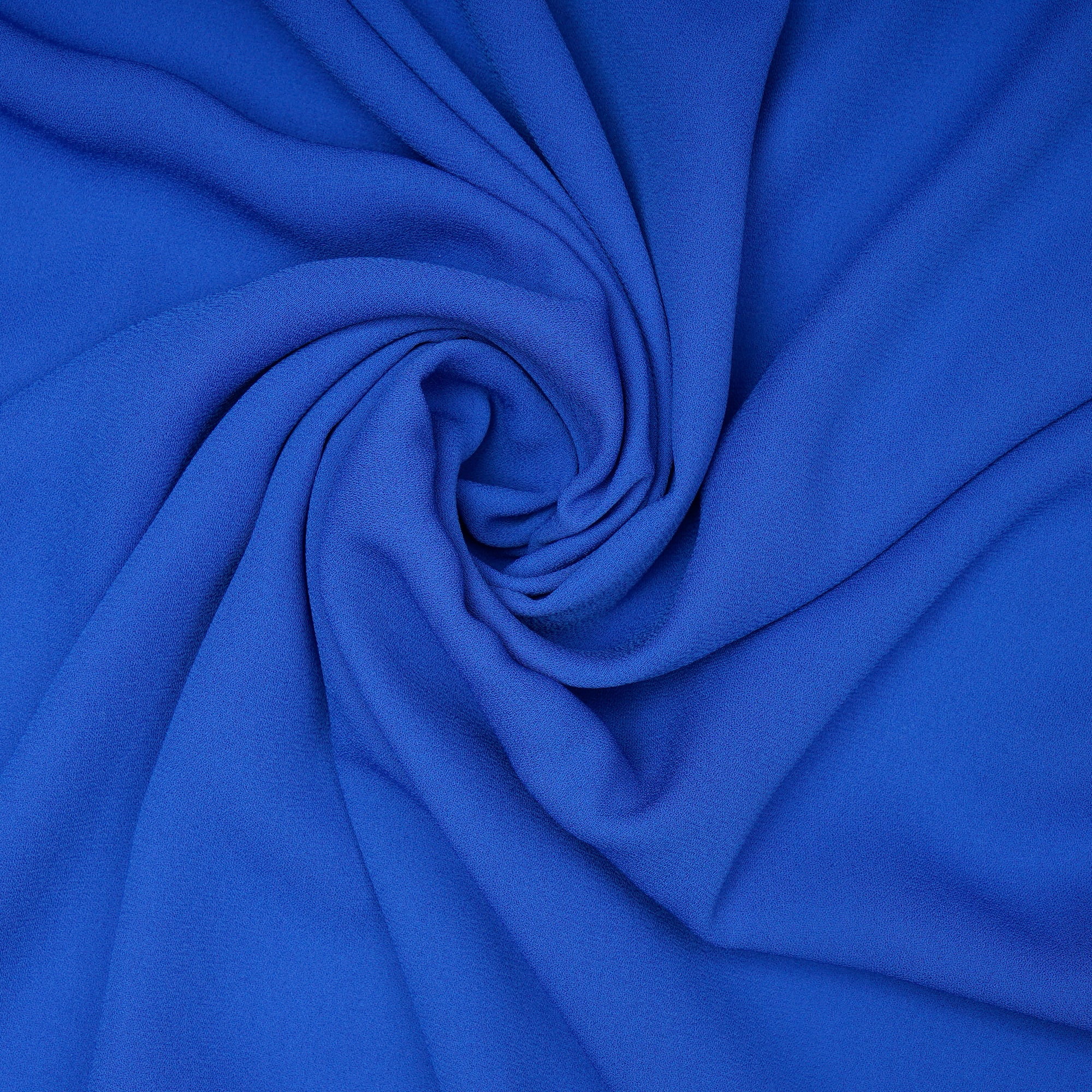 Dazzling Blue Solid Dyed Imported Royal Georgette Fabric (60" Width)