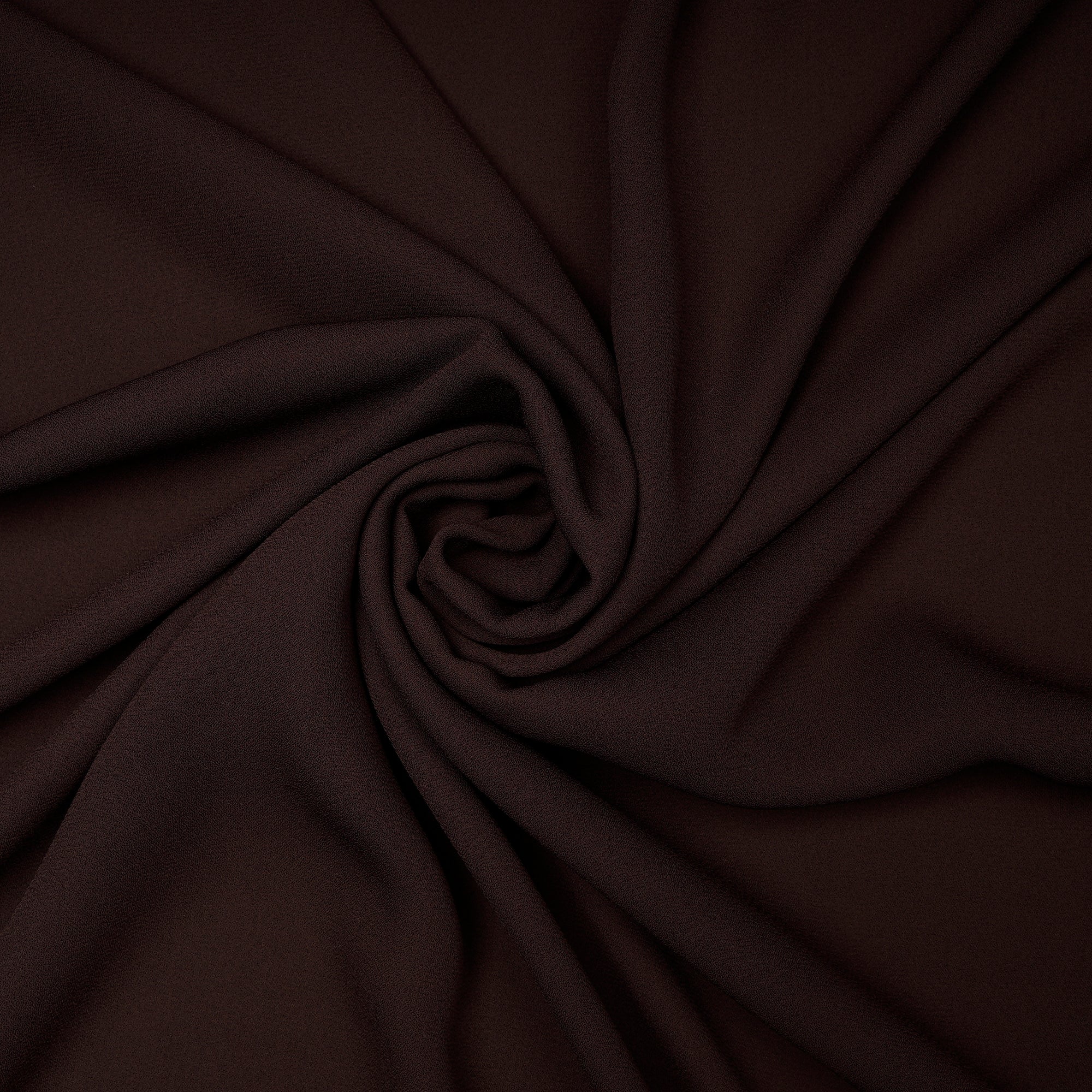 Dark Brown Solid Dyed Imported Royal Georgette Fabric (60" Width)