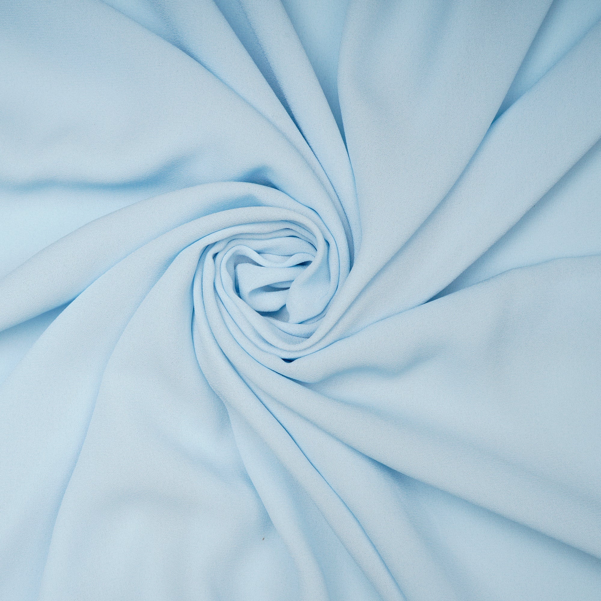 Sky Blue Solid Dyed Imported Royal Georgette Fabric (60" Width)