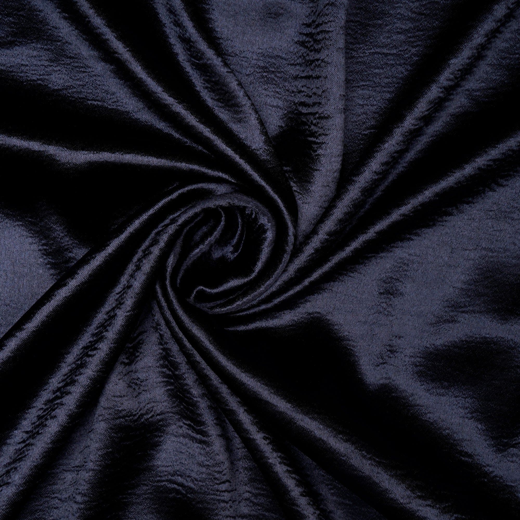 Navy Blue Solid Dyed Imported Lido Satin Fabric (60" Width)