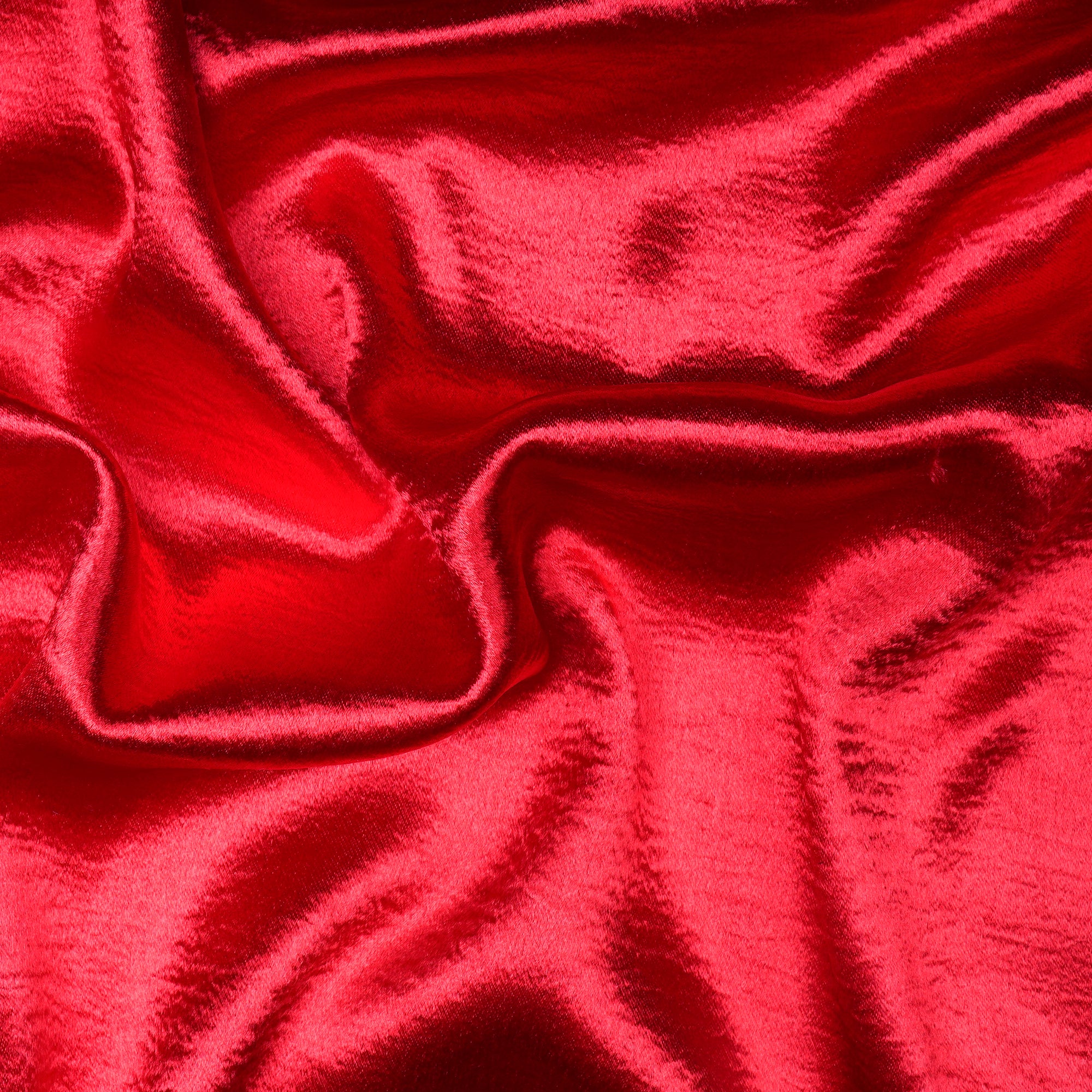 Red Solid Dyed Imported Lido Satin Fabric (60" Width)