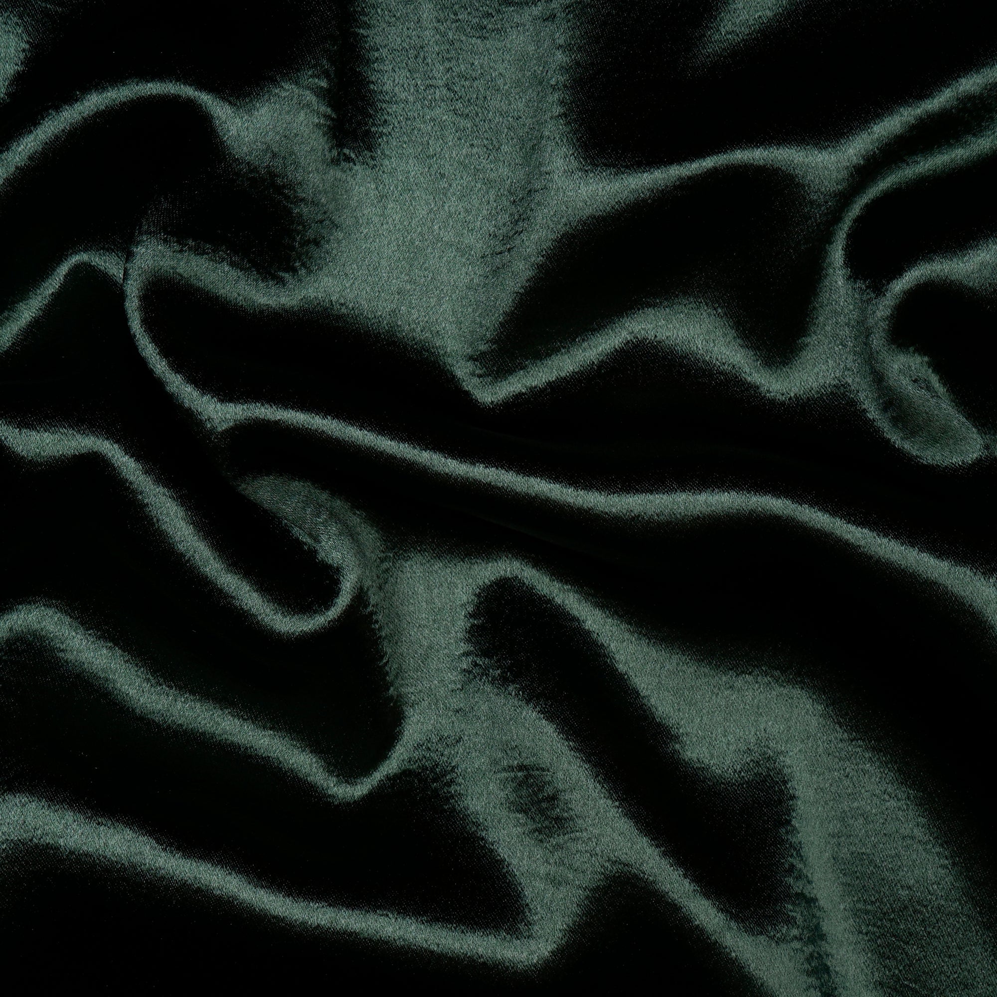 Dark Green Solid Dyed Imported Lido Satin Fabric (60" Width)