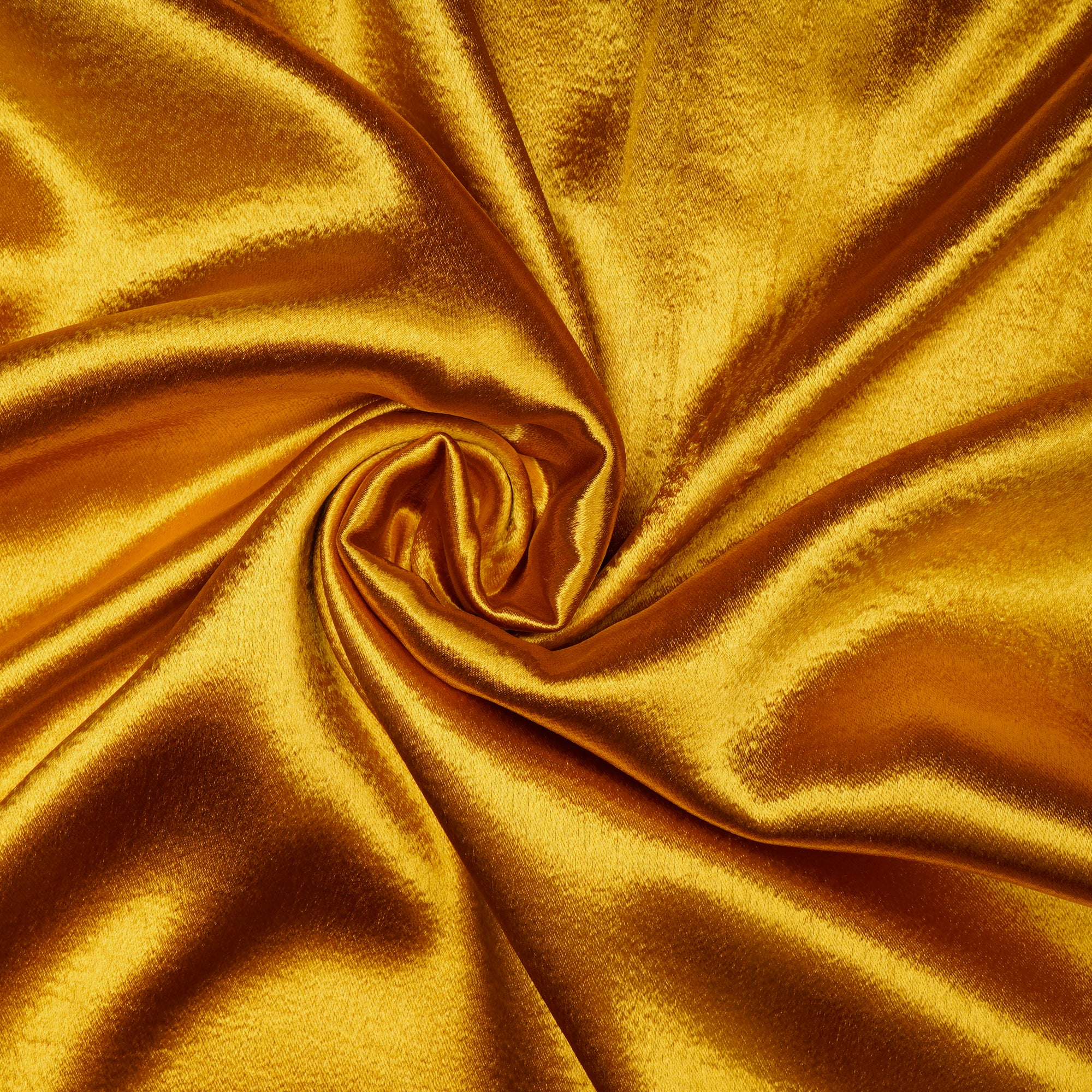 Mustard Solid Dyed Imported Lido Satin Fabric (60" Width)