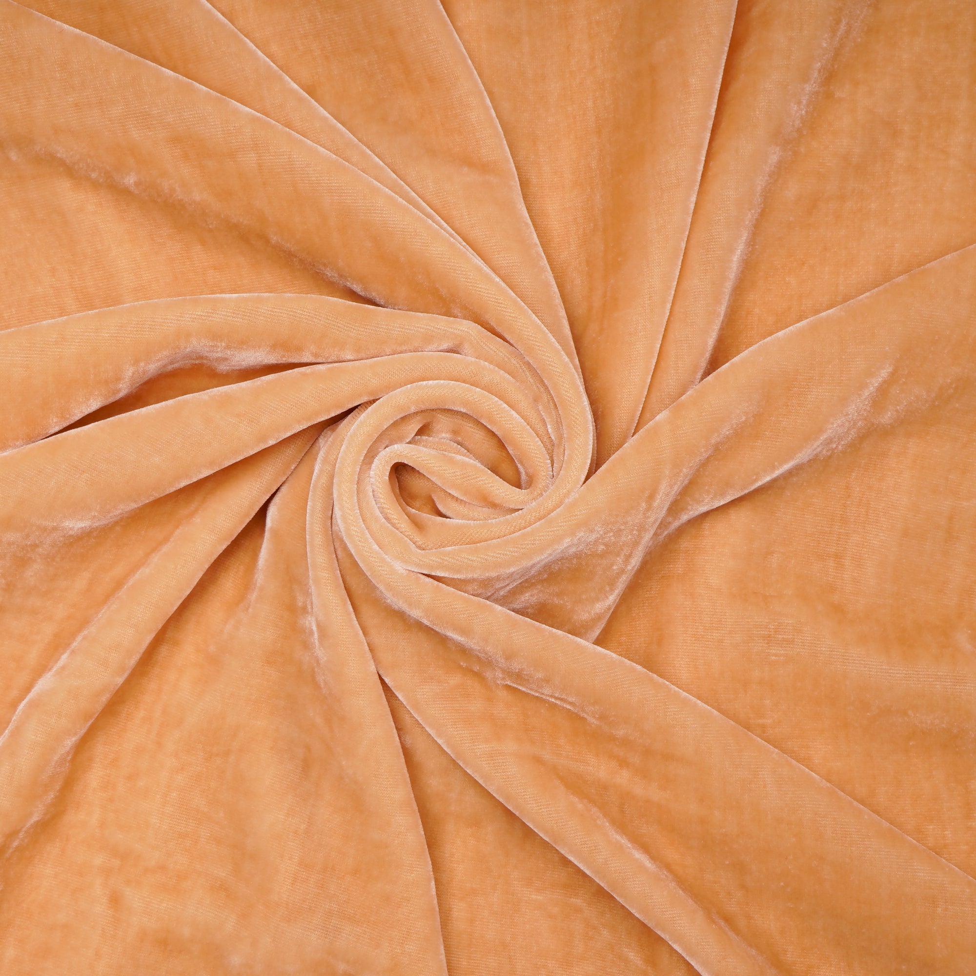 Cream Imported Silk Velvet Fabric (44" Width)