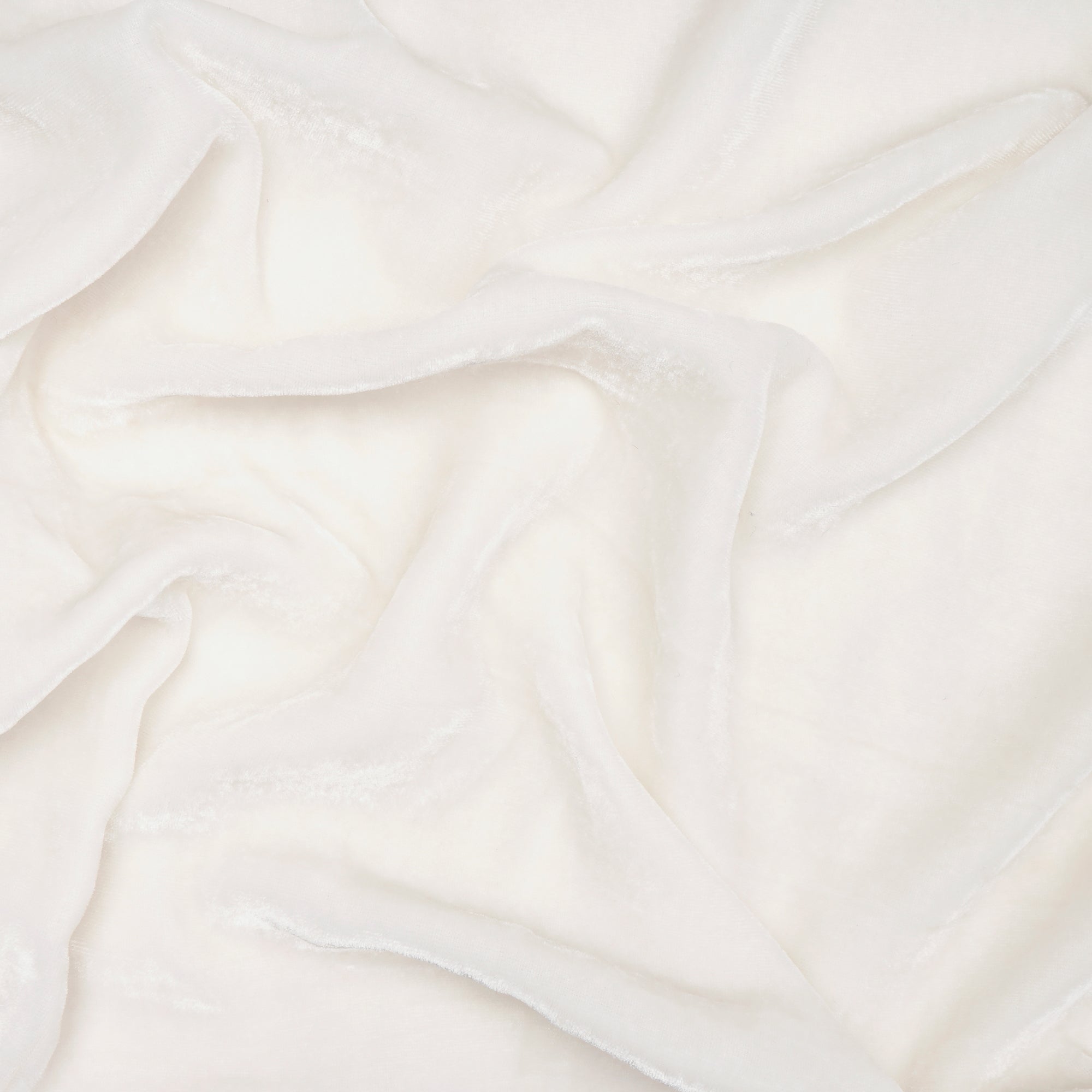 White Blue Imported Silk Velvet Fabric (44" Width)