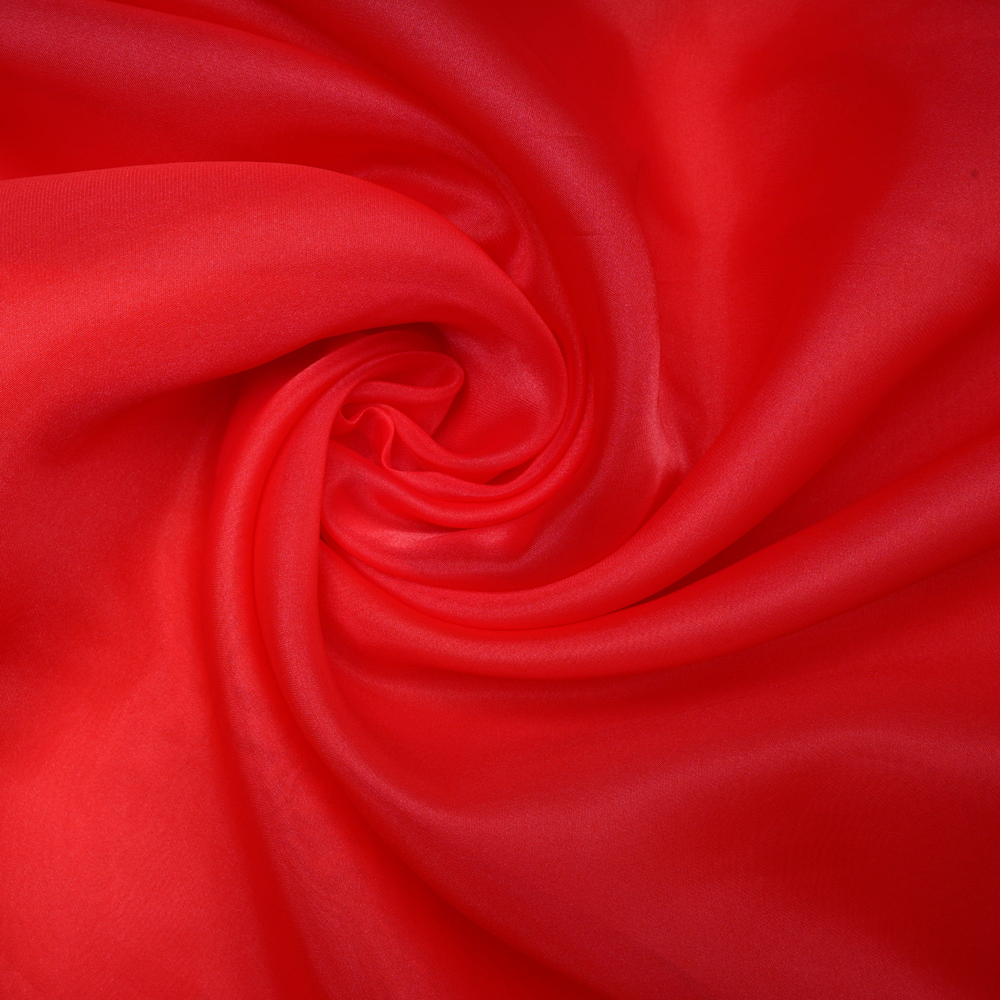 Red Imported Poly Satin Organza Fabric (60" Width)