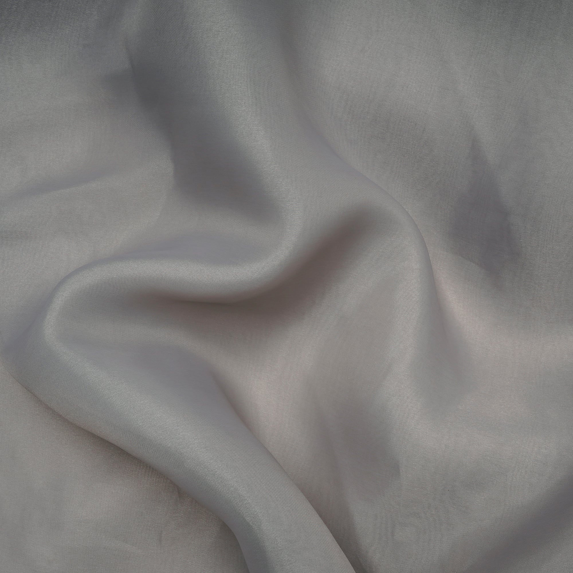 Light Grey Imported Poly Satin Organza Fabric (60" Width)