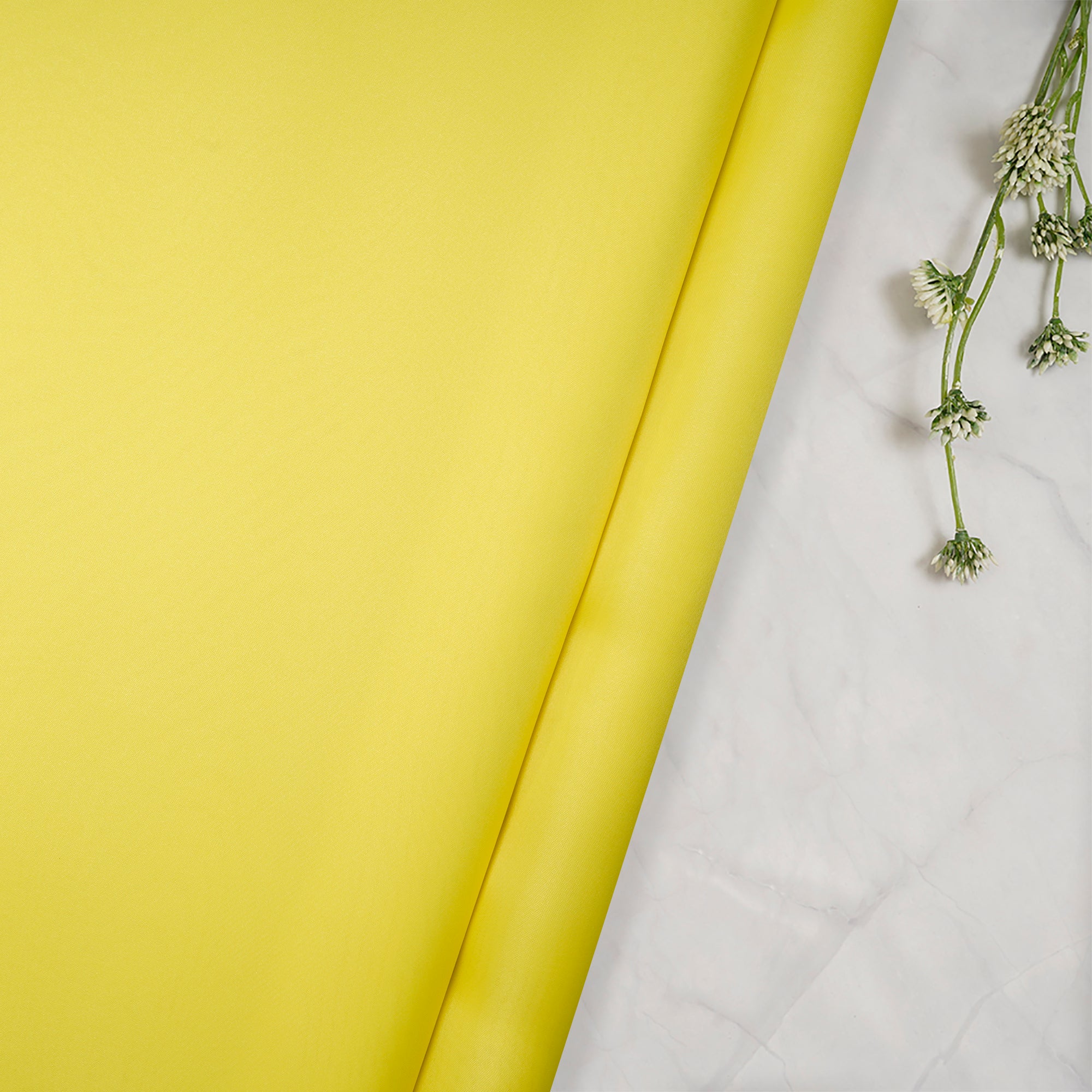 Neon Yellow Imported Poly Satin Organza Fabric (60" Width)