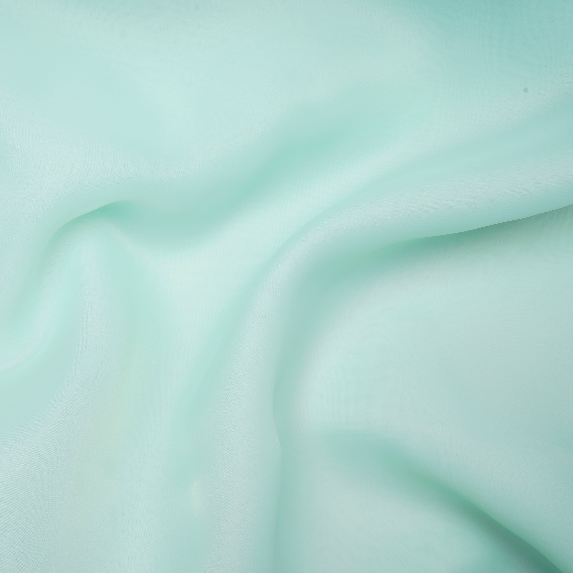 Pastel Green Imported Poly Satin Organza Fabric (60" Width)