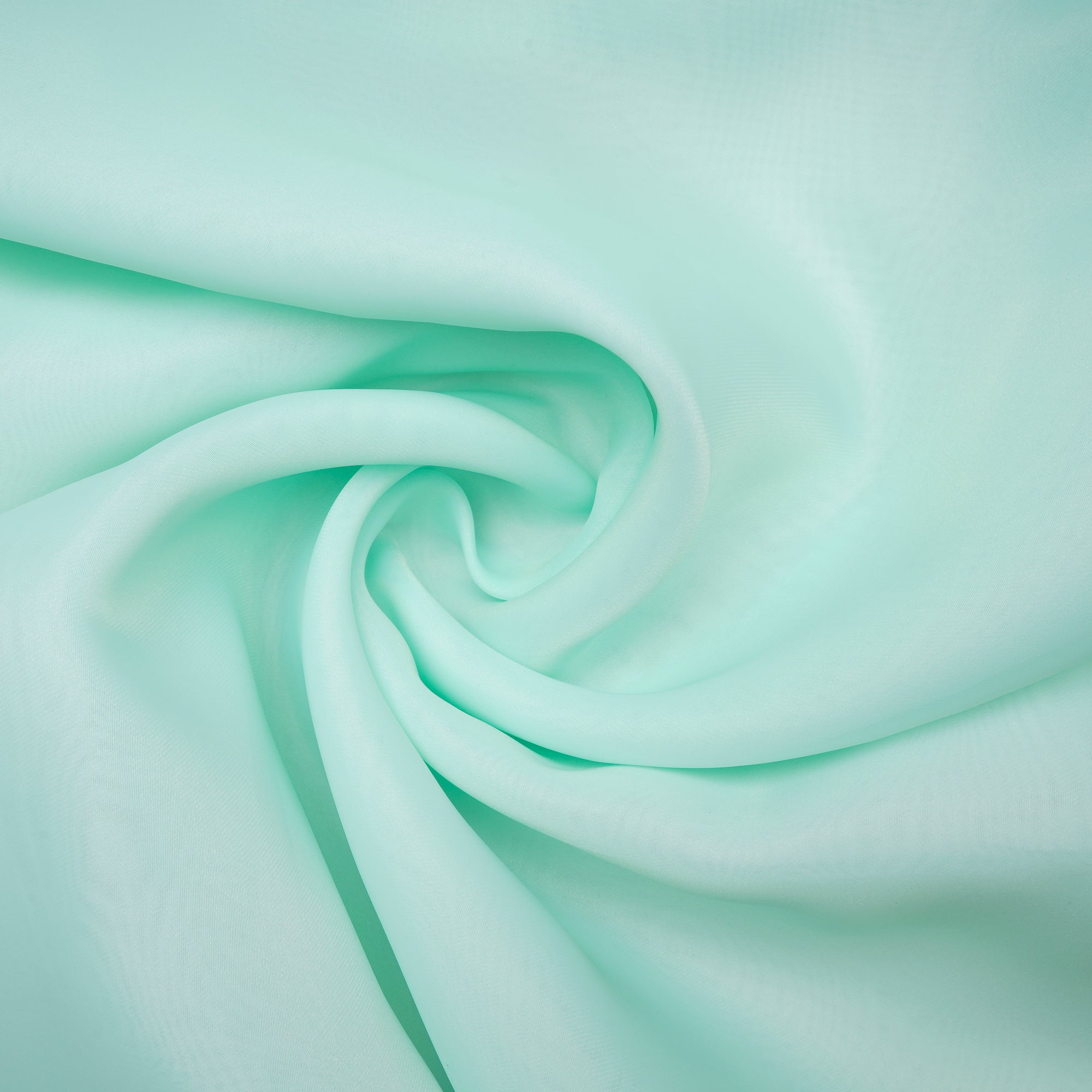 Pastel Green Imported Poly Satin Organza Fabric (60" Width)