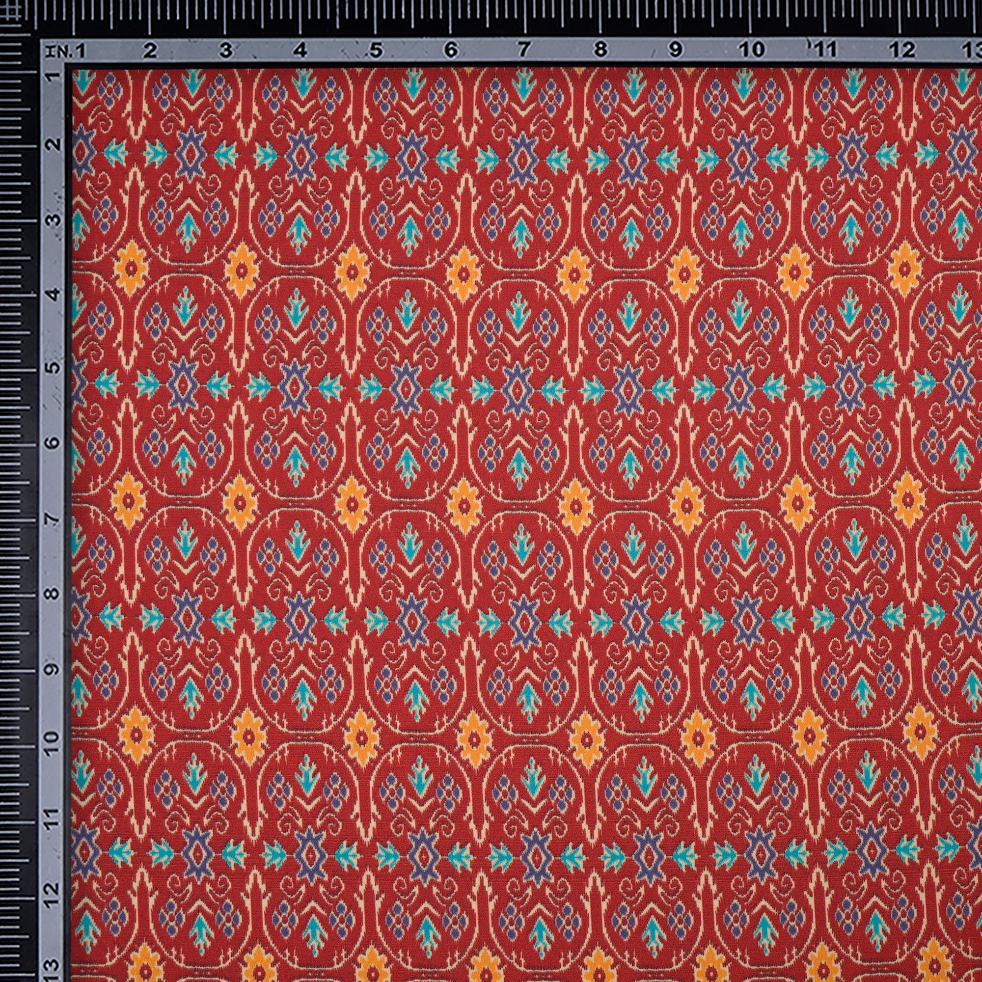 Bossa Nova Traditional Pattern Digital Print Imported Royal Georgette Fabric (60" Width)