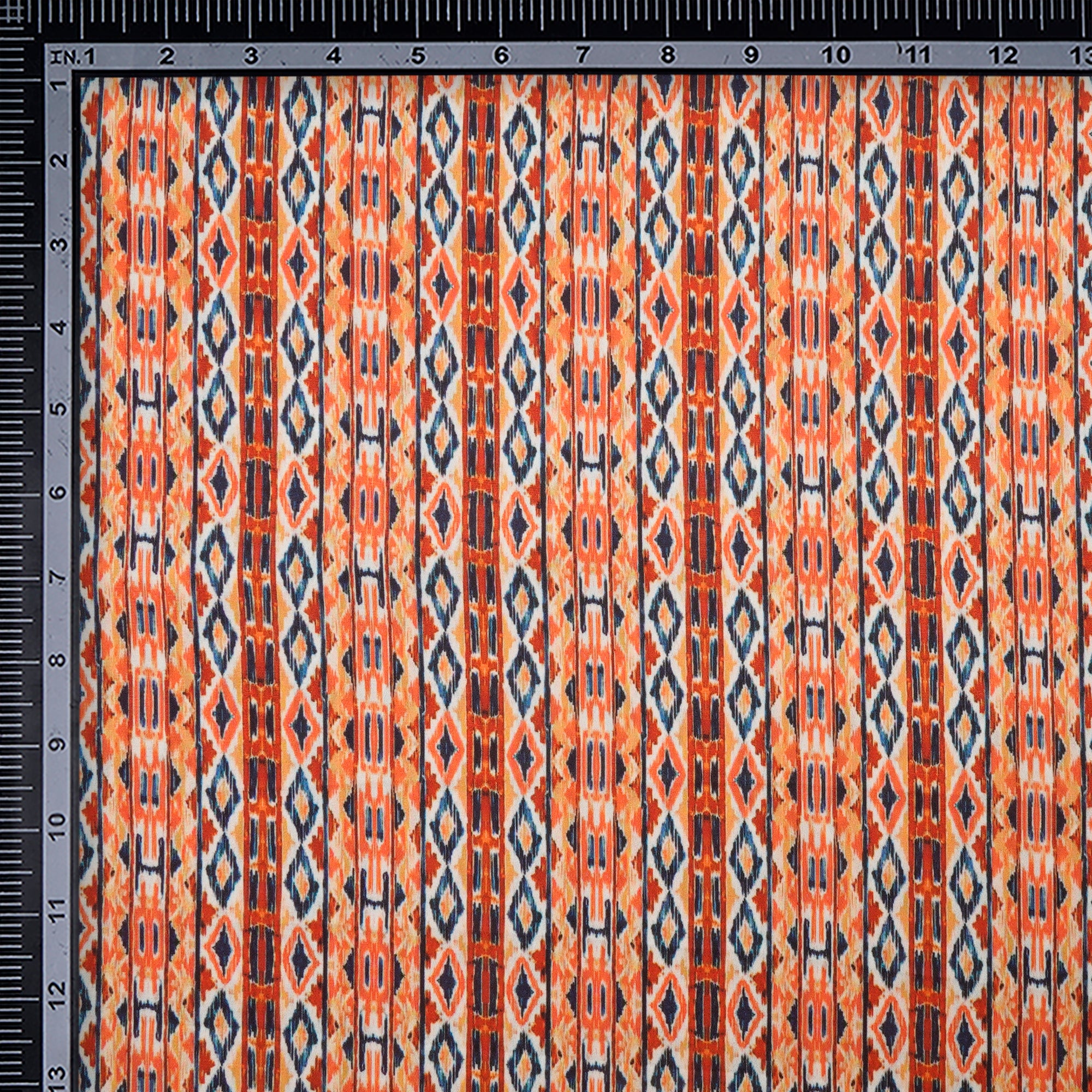 Multi Color Geometric Pattern Digital Print Imported Royal Georgette Fabric (60" Width)