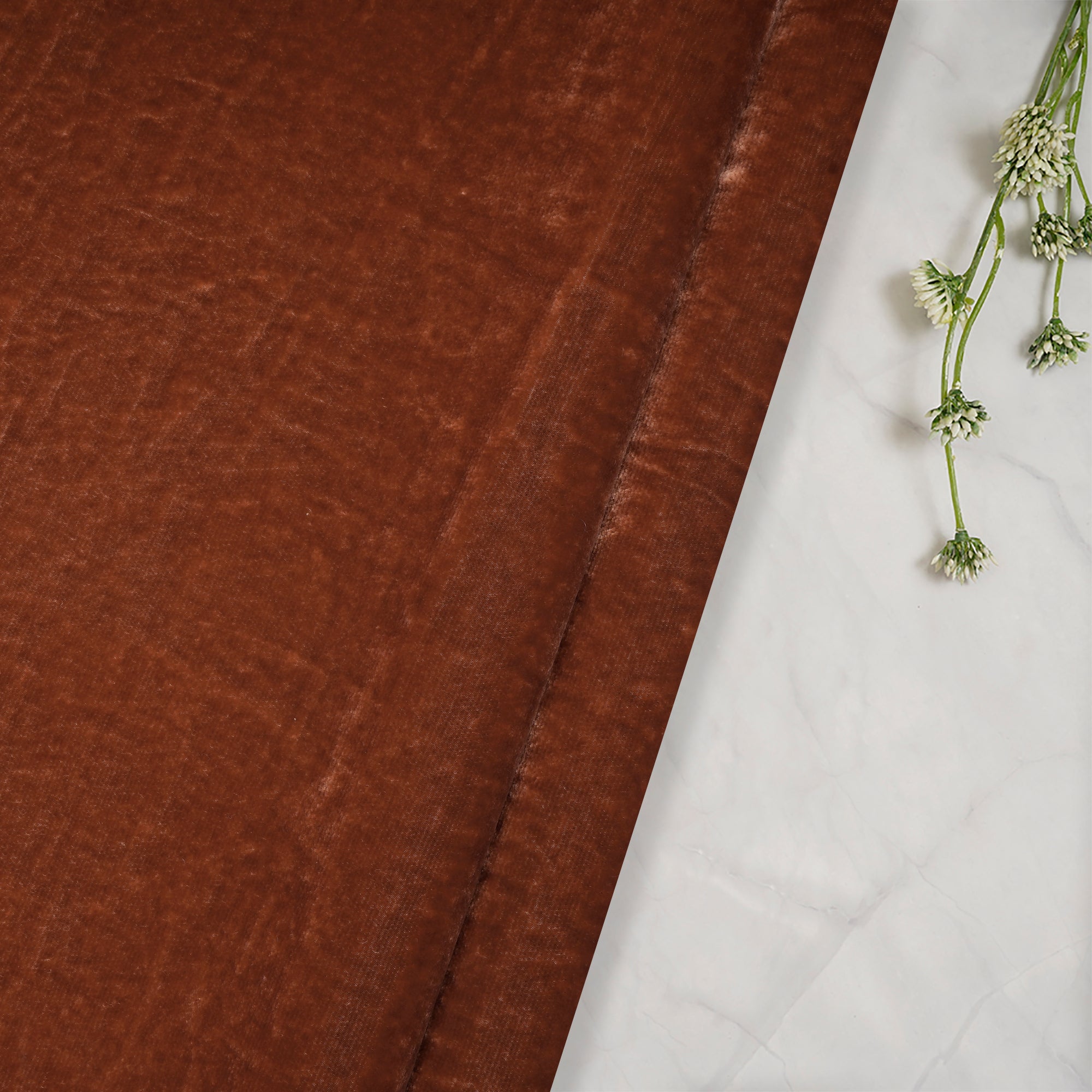 Carnelian Imported Viscose Velvet Fabric (44" Width)