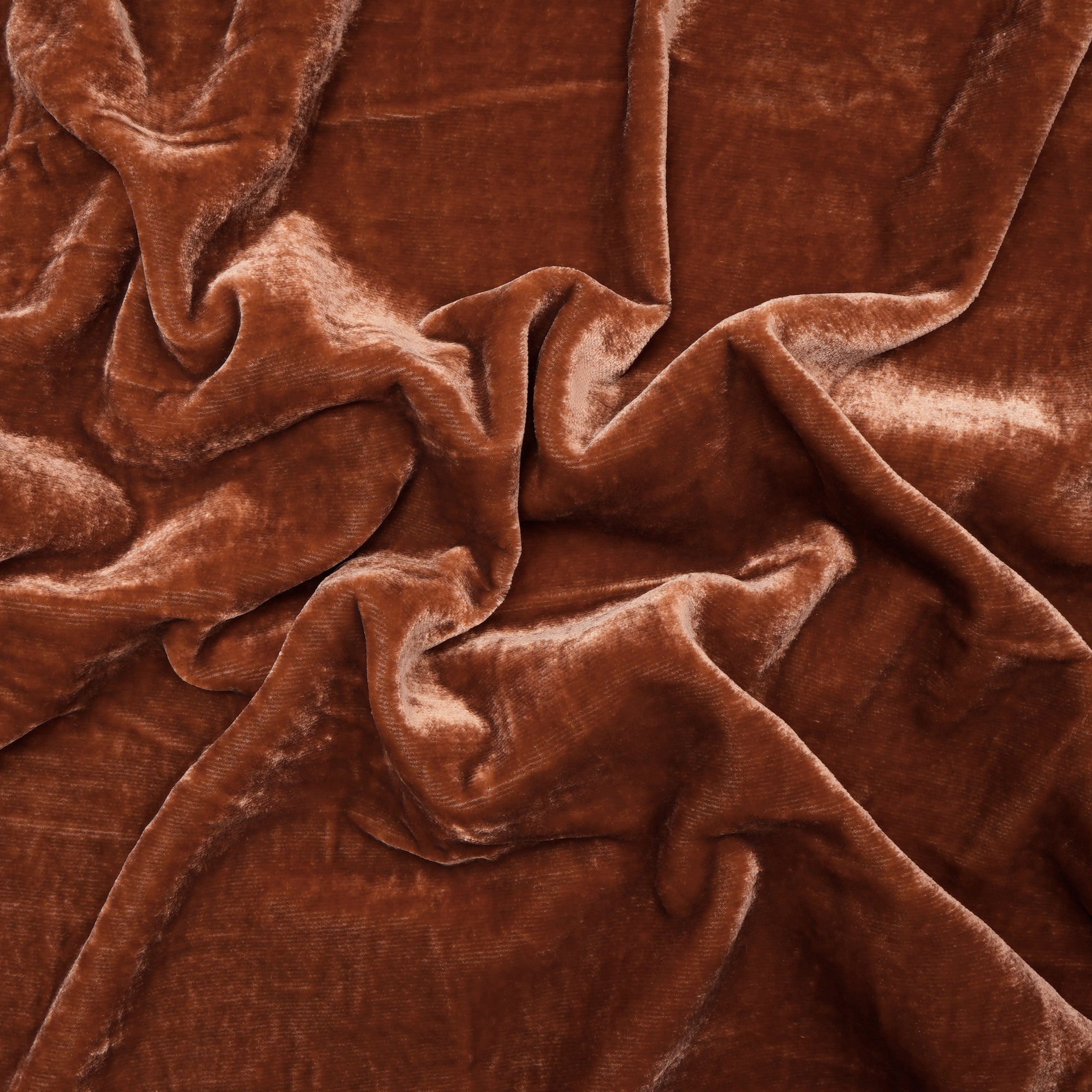 Carnelian Imported Viscose Velvet Fabric (44" Width)