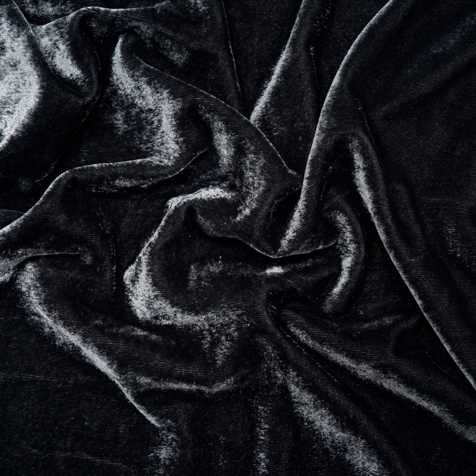 Dark Grey Imported Viscose Velvet Fabric (44" Width)
