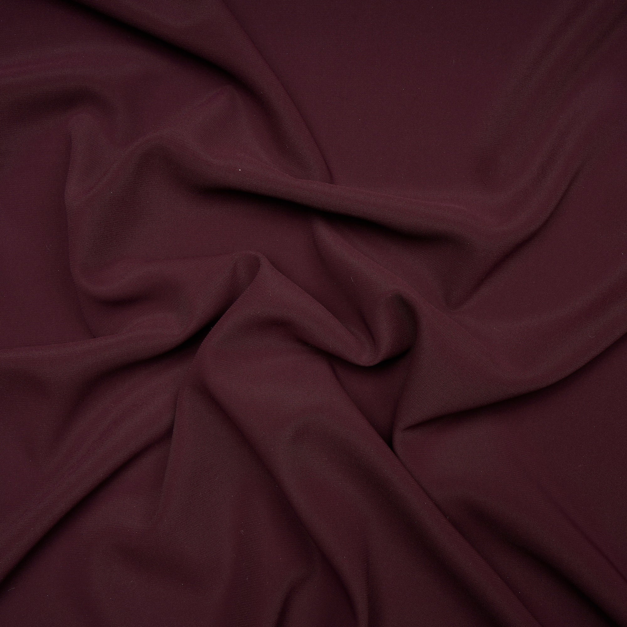 Wine Solid Dyed Imported Angela Crepe Fabric (60" Width)
