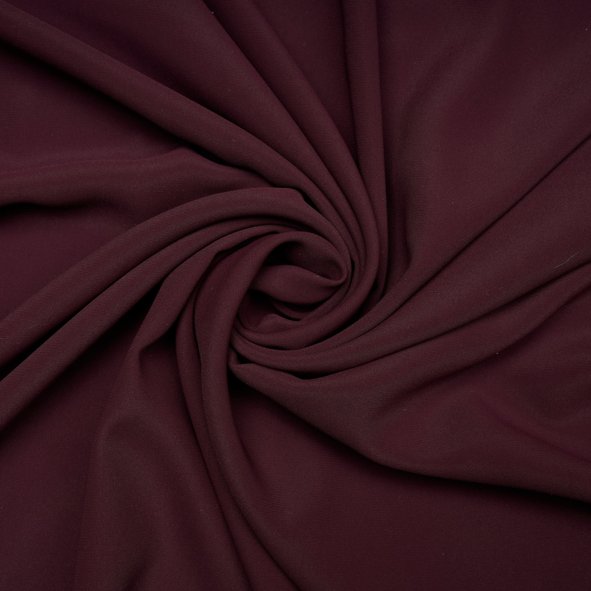 Wine Solid Dyed Imported Angela Crepe Fabric (60" Width)