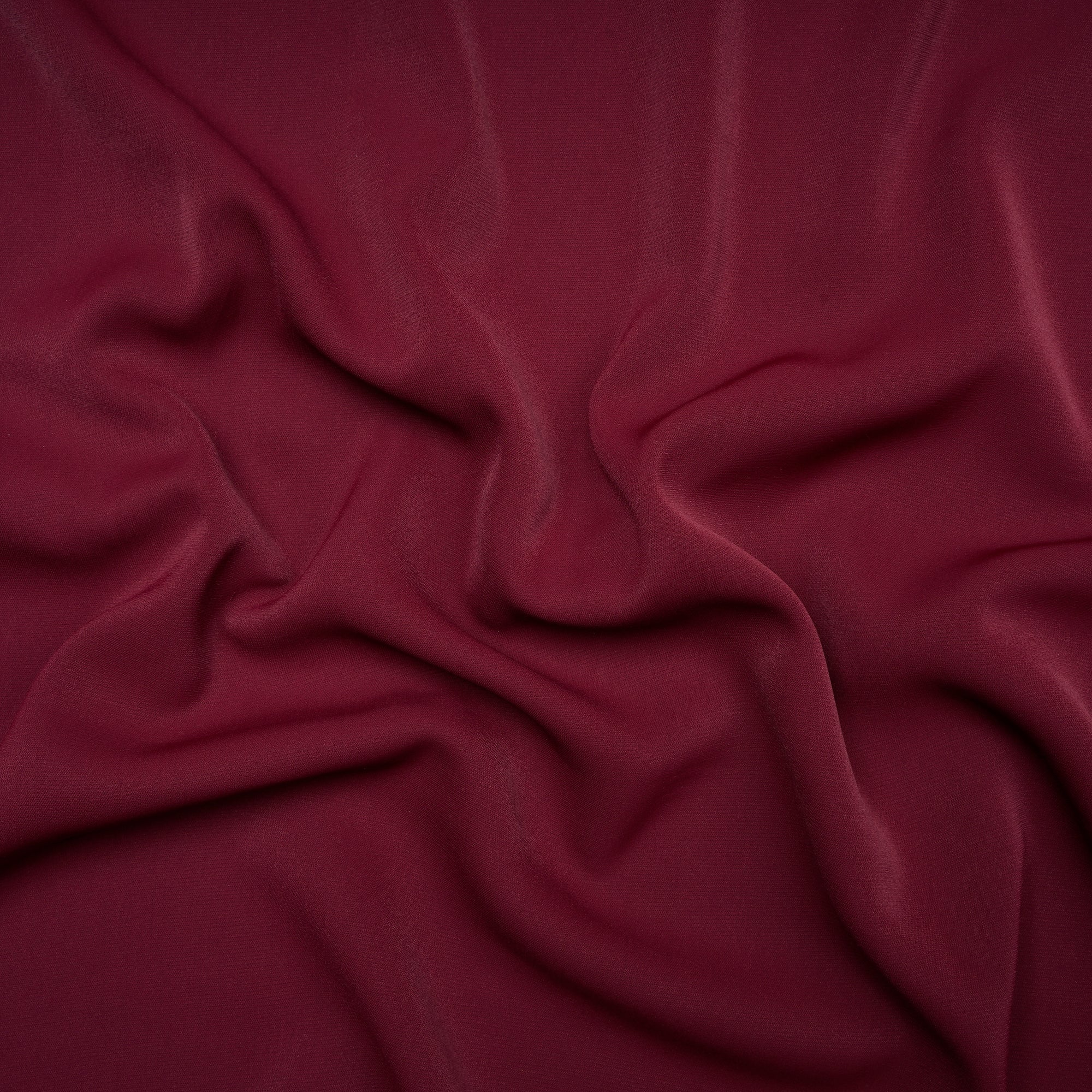 Maroon Solid Dyed Imported Angela Crepe Fabric (60" Width)