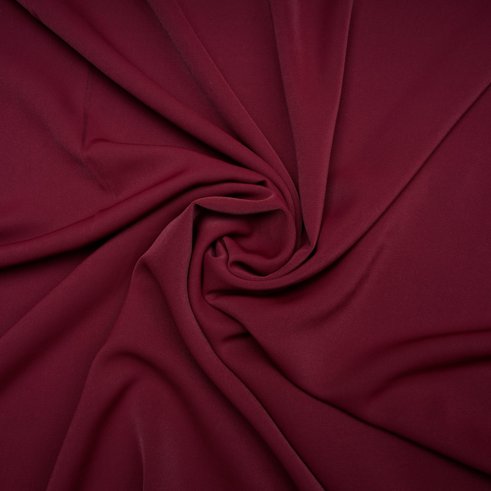 Maroon Solid Dyed Imported Angela Crepe Fabric (60" Width)