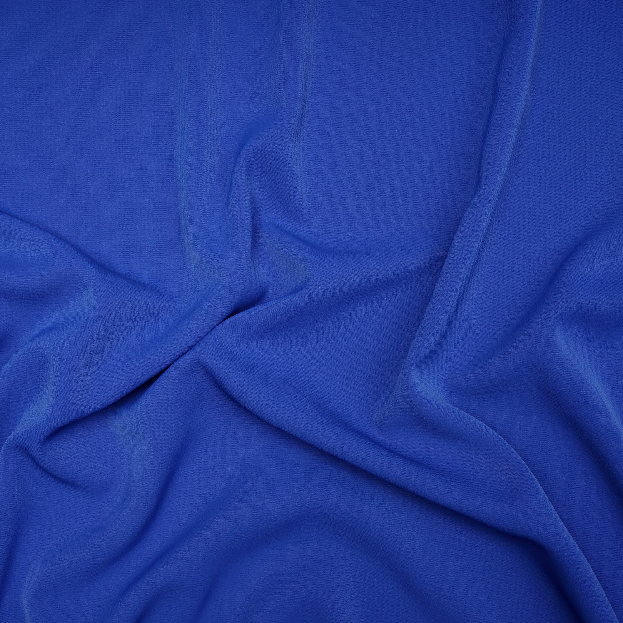 Victoria Blue Solid Dyed Imported Angela Crepe Fabric (60" Width)