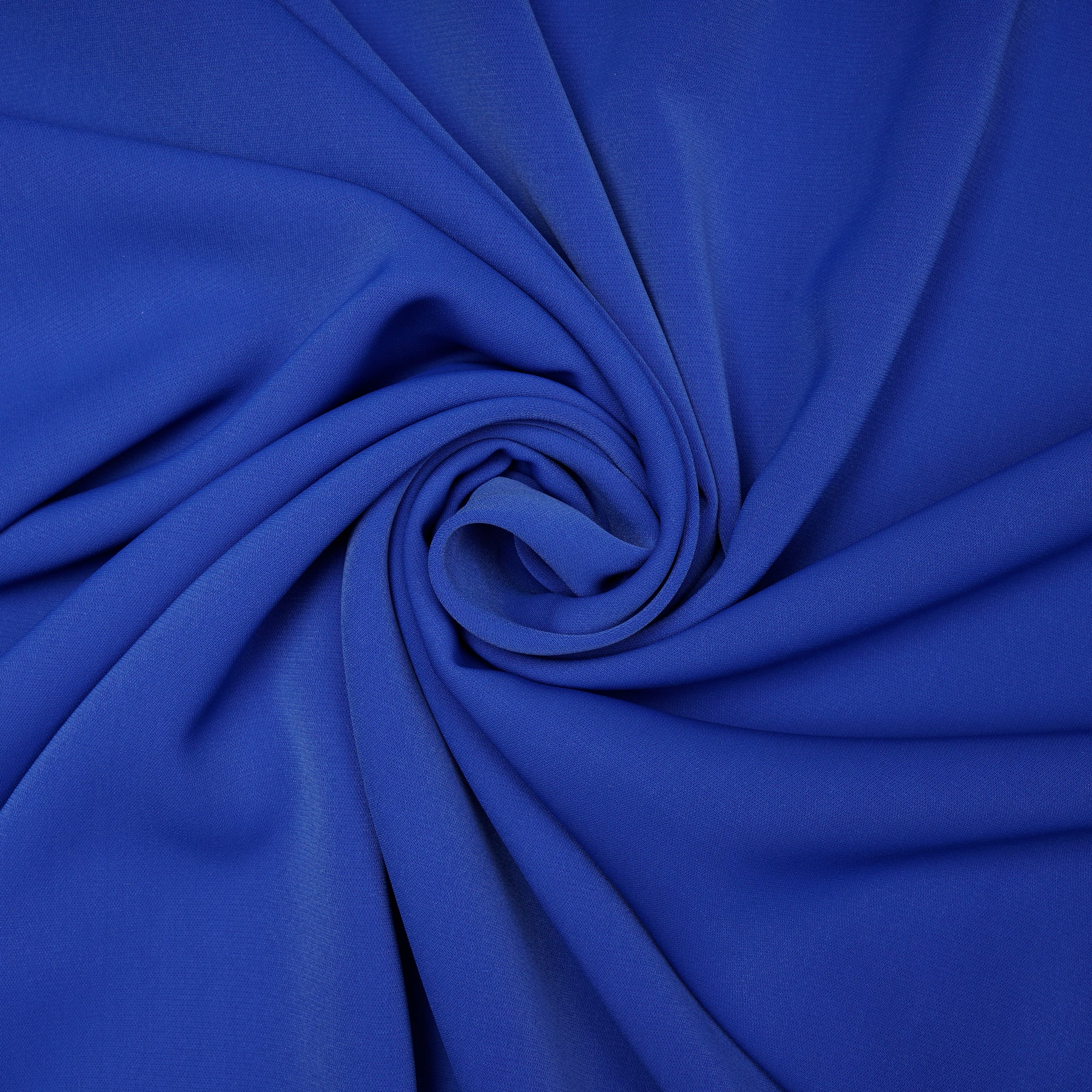 Victoria Blue Solid Dyed Imported Angela Crepe Fabric (60" Width)