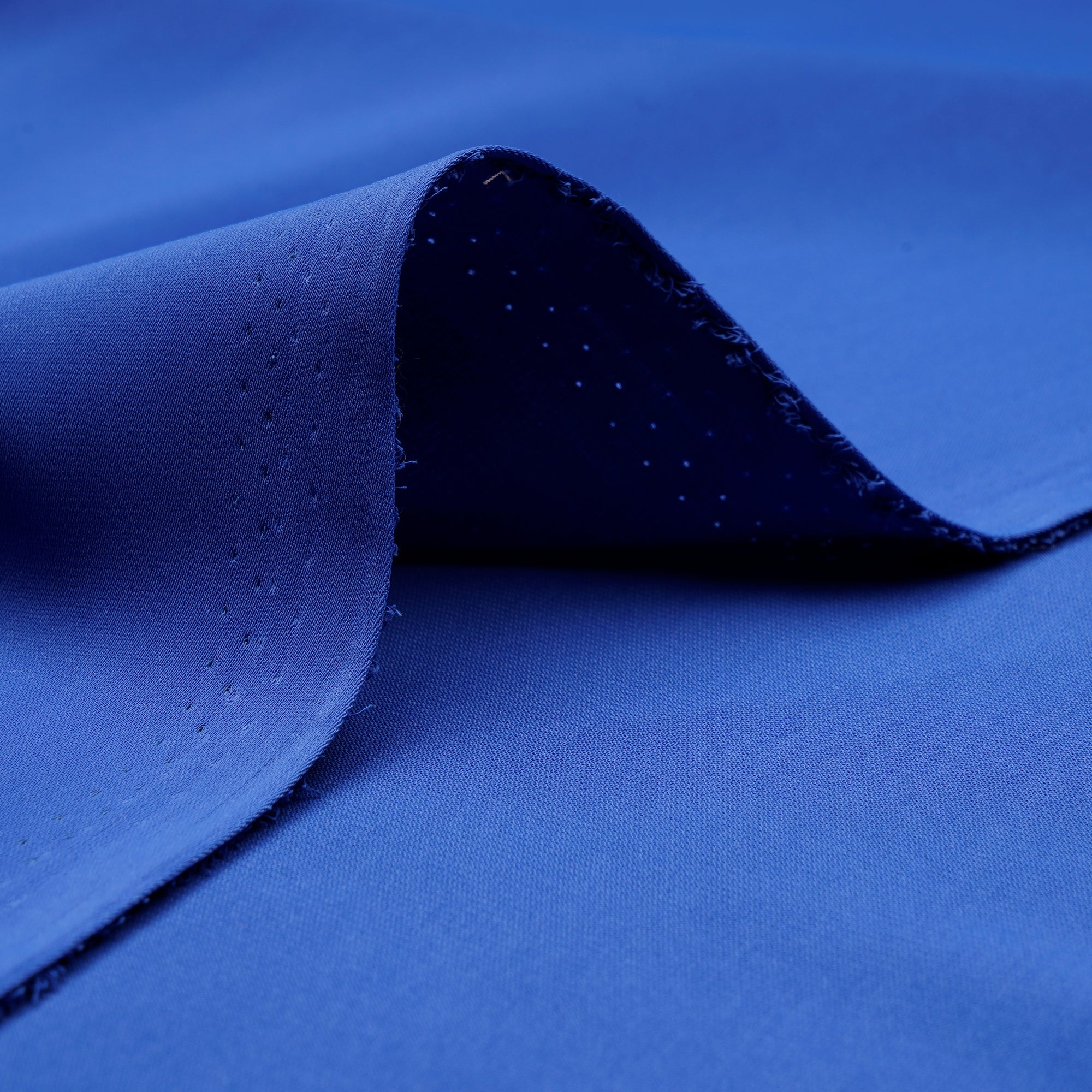 Victoria Blue Solid Dyed Imported Angela Crepe Fabric (60" Width)