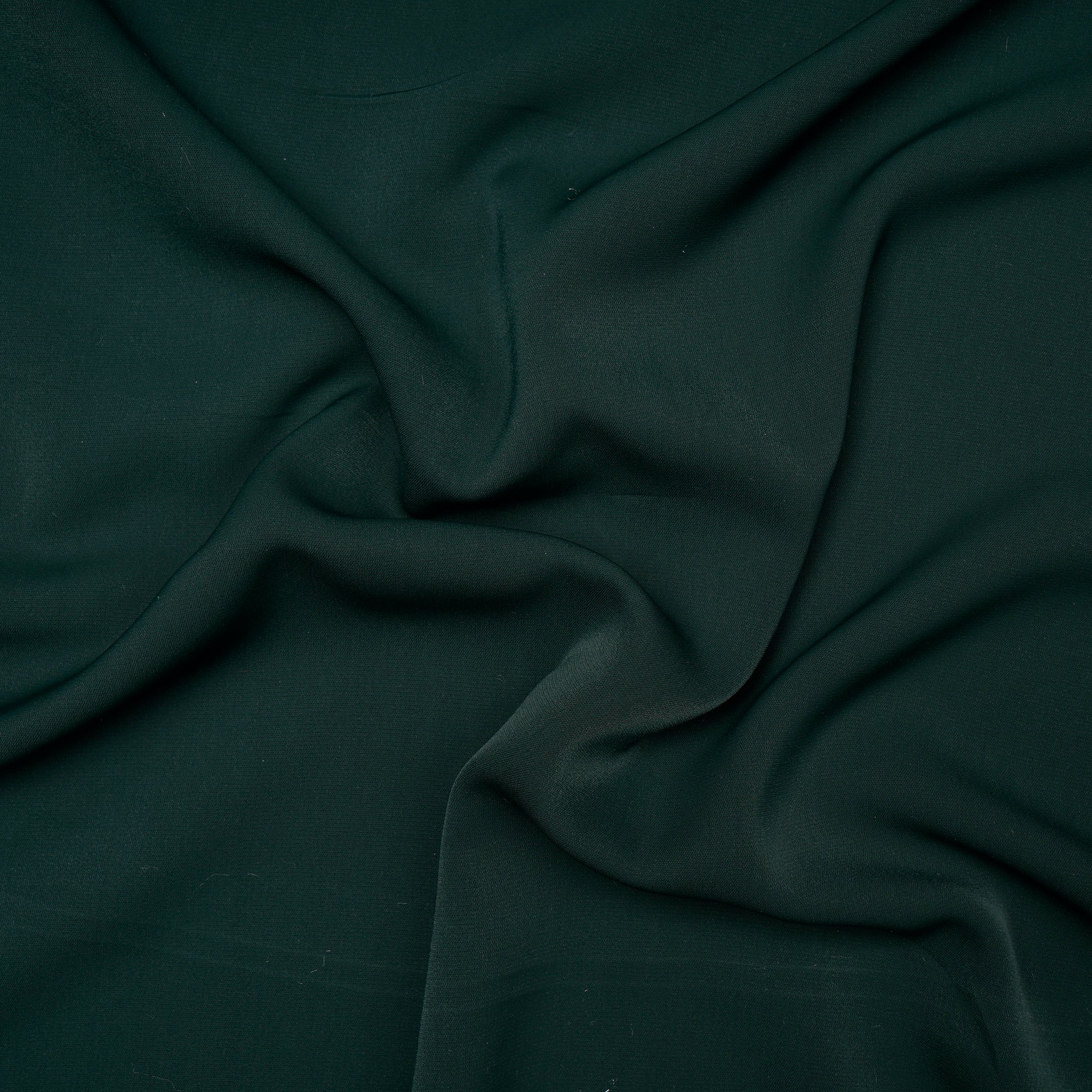 Dark Green Solid Dyed Imported Angela Crepe Fabric (60" Width)
