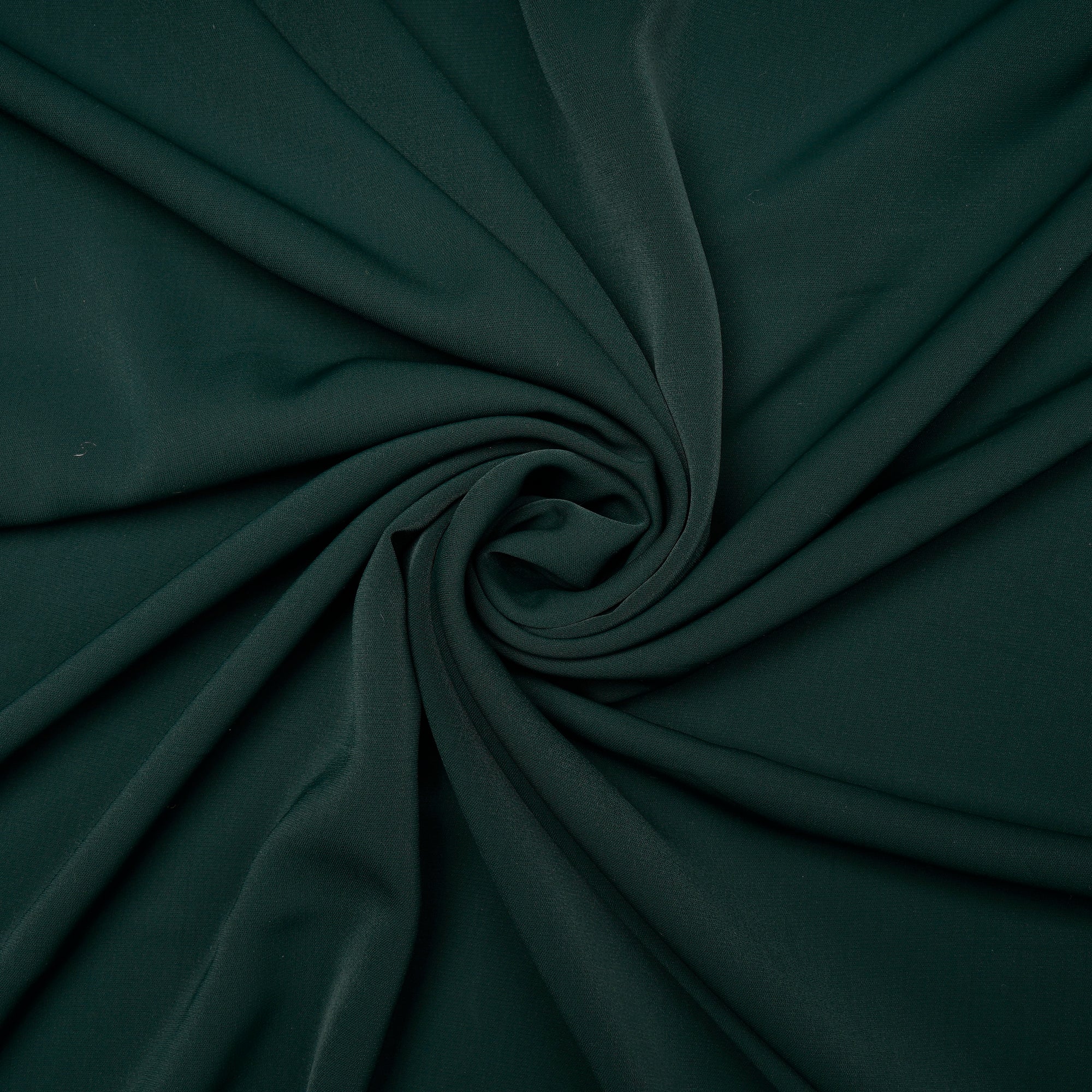 Dark Green Solid Dyed Imported Angela Crepe Fabric (60" Width)