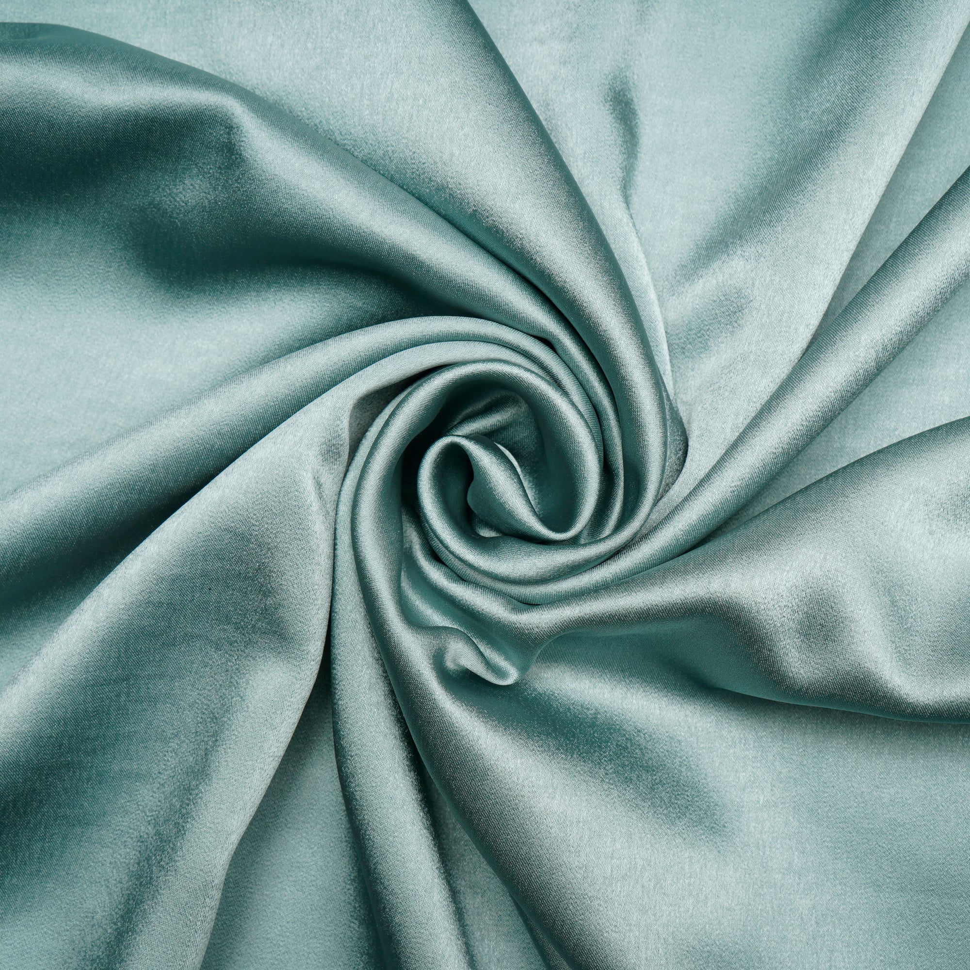 Granite Green Solid Dyed Imported Milano Satin Fabric (60" Width)