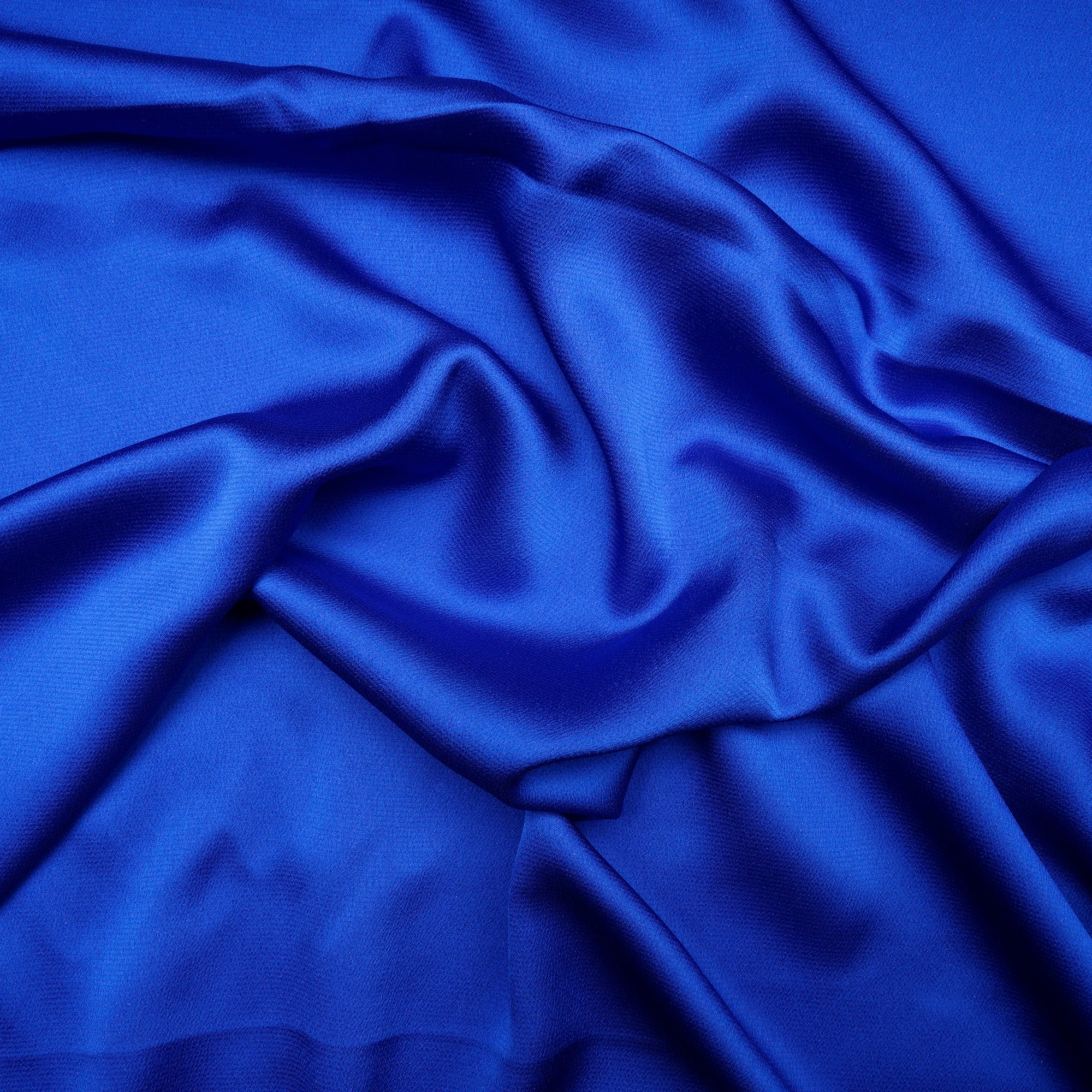 Snorkel Blue Solid Dyed Imported Nirvana Satin Fabric (60" Width)