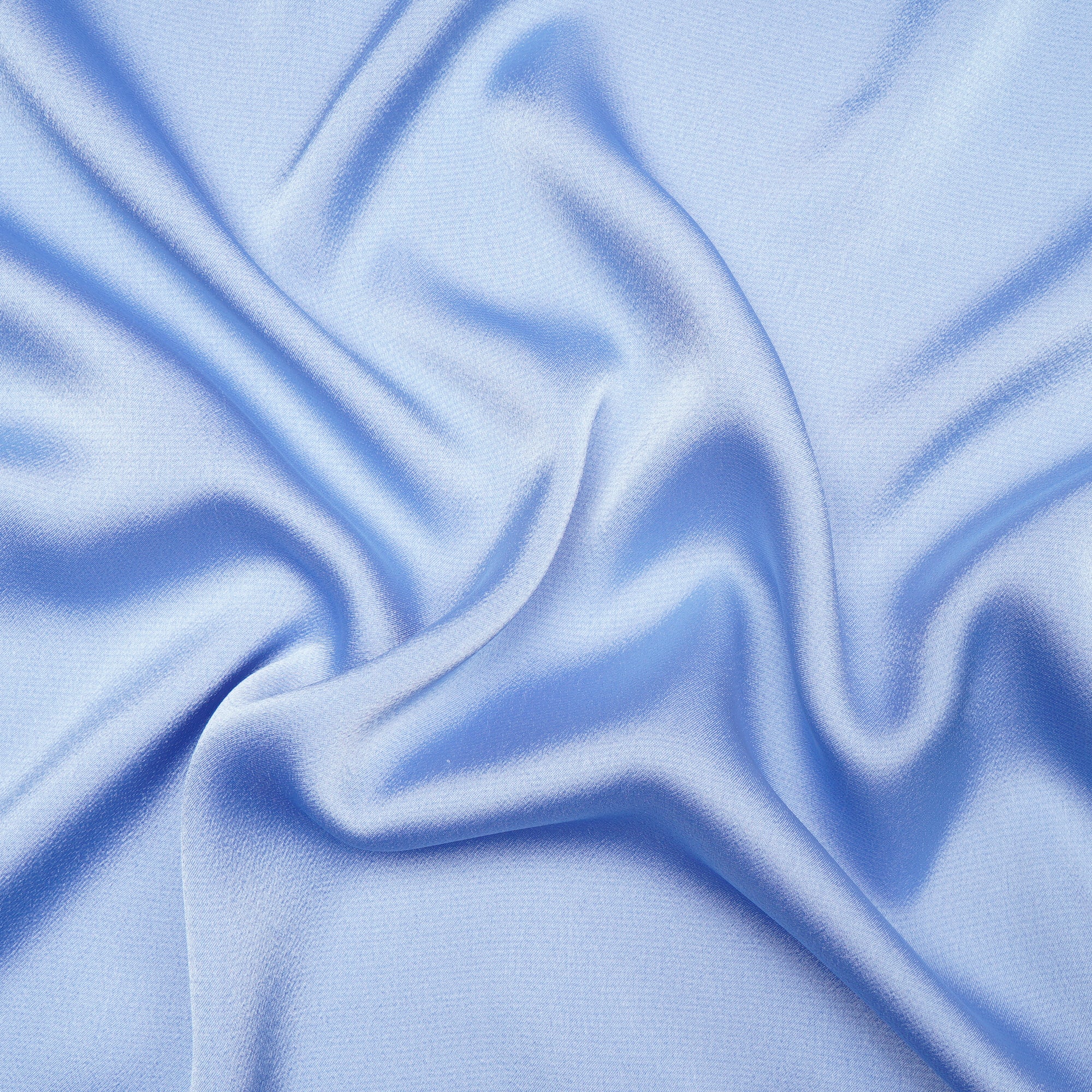 Dusk Blue Solid Dyed Imported Nirvana Satin Fabric (60" Width)
