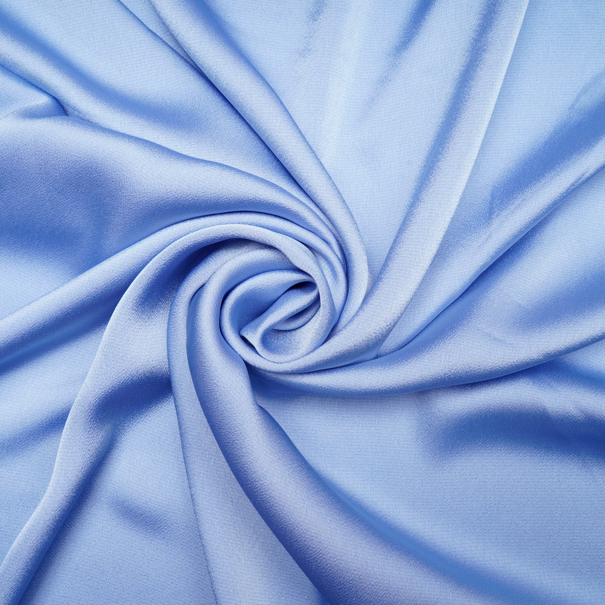 Dusk Blue Solid Dyed Imported Nirvana Satin Fabric (60" Width)