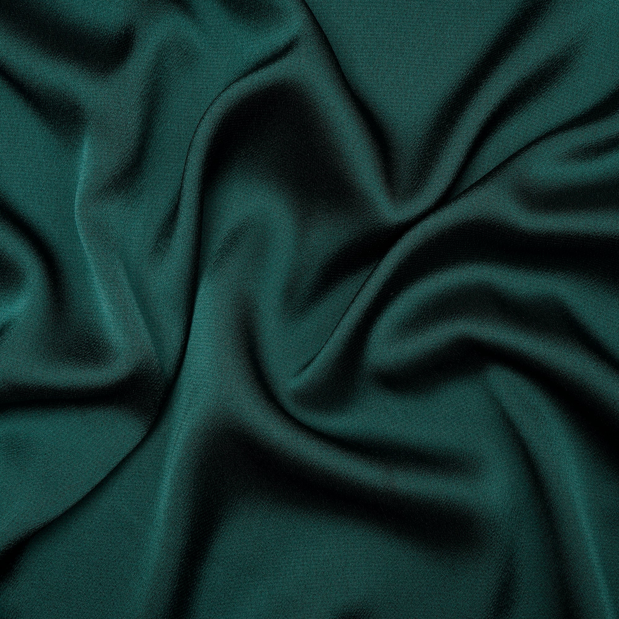 Dark Green Solid Dyed Imported Nirvana Satin Fabric (60" Width)