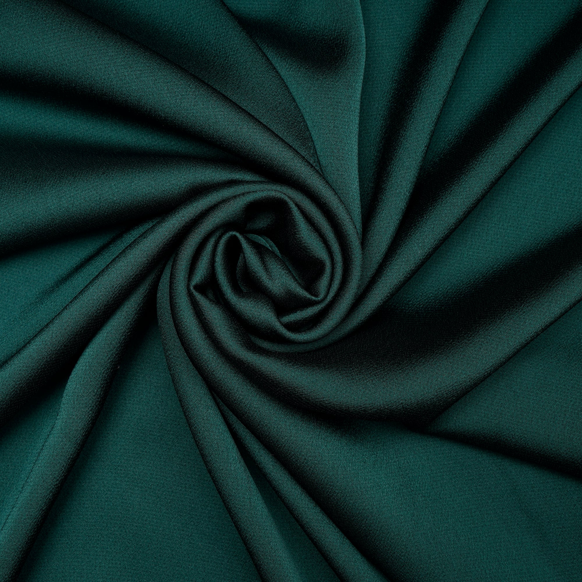 Dark Green Solid Dyed Imported Nirvana Satin Fabric (60" Width)