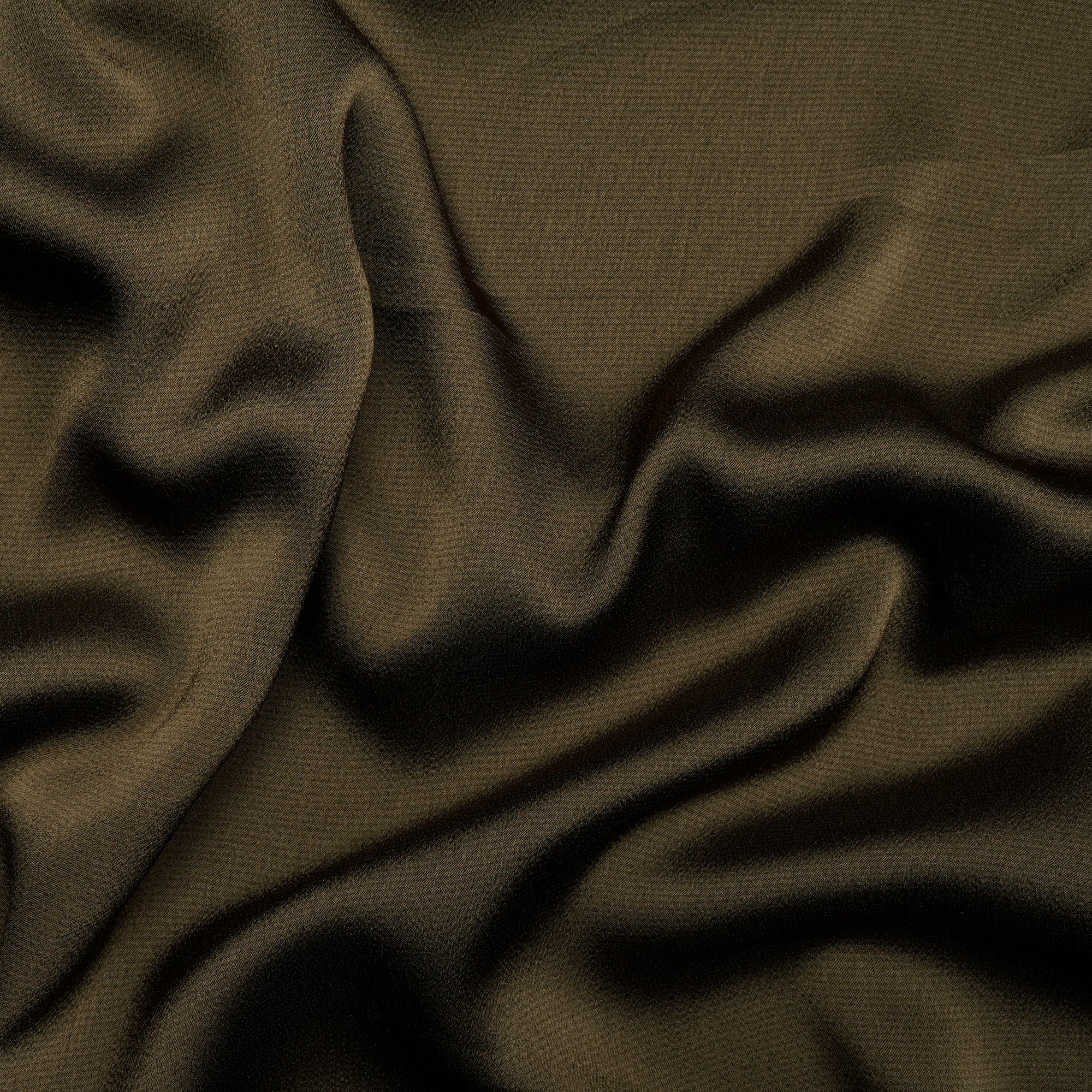 Military Olive Solid Dyed Imported Nirvana Satin Fabric (60" Width)