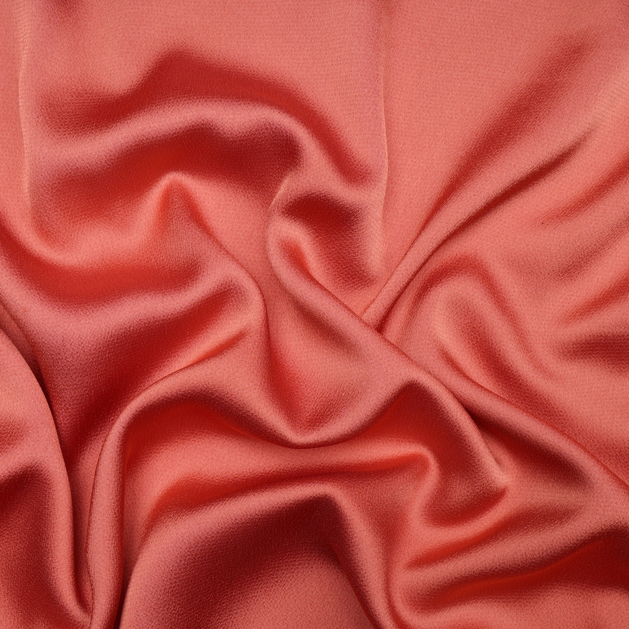 Peach Echo Solid Dyed Imported Nirvana Satin Fabric (60" Width)