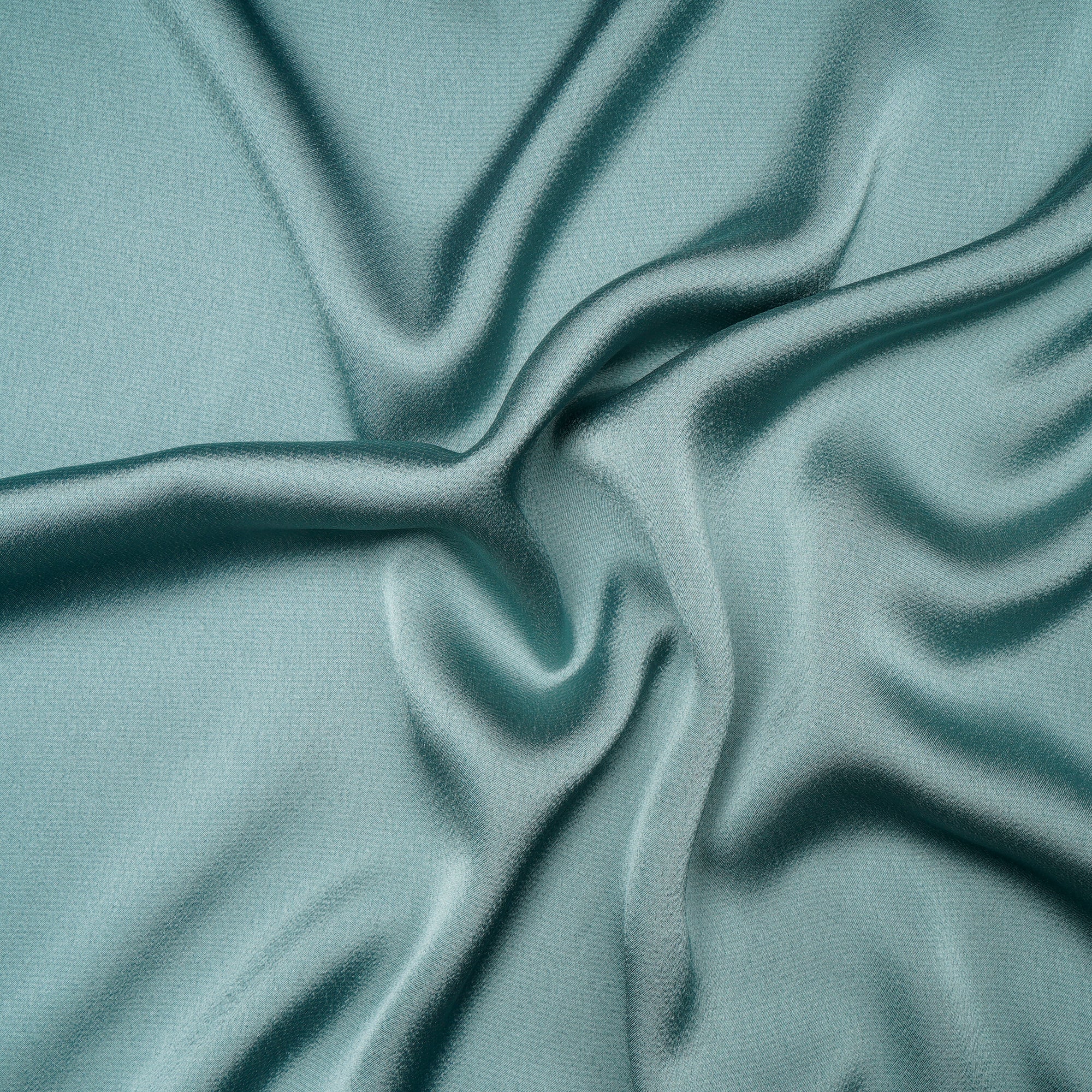 Oil Blue Solid Dyed Imported Nirvana Satin Fabric (60" Width)