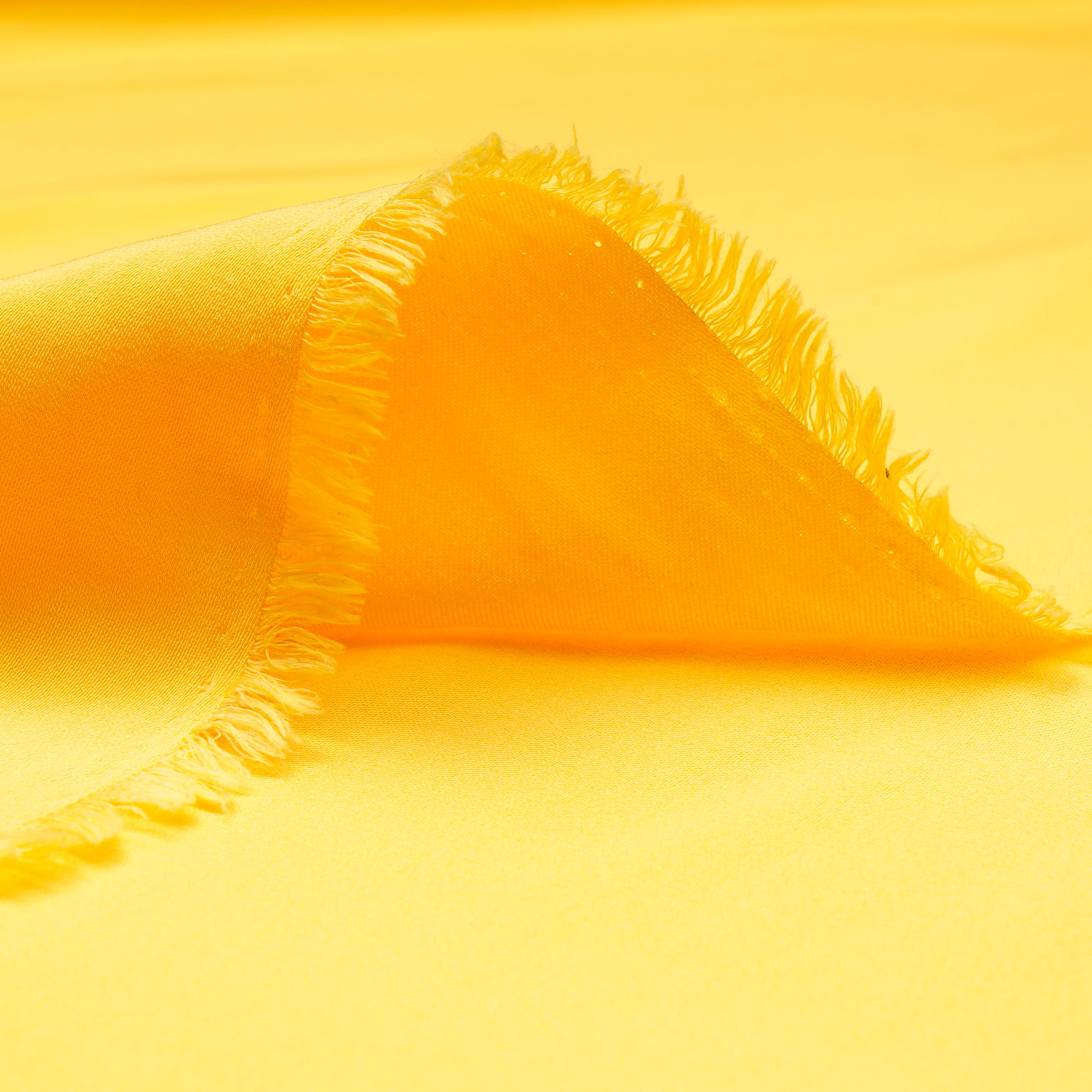 Yellow Solid Dyed Imported Prada Crepe Fabric (60" Width)