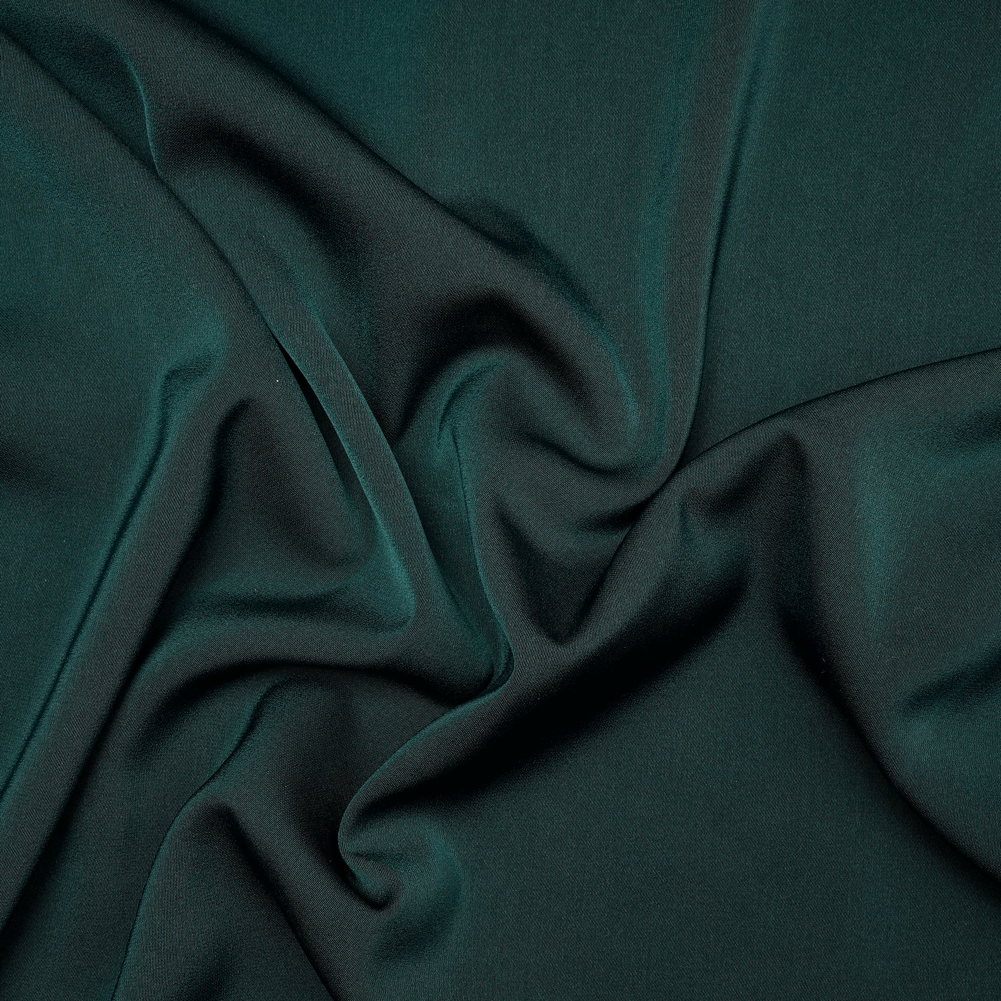 Bottle Green Dyed Crepe Fabric