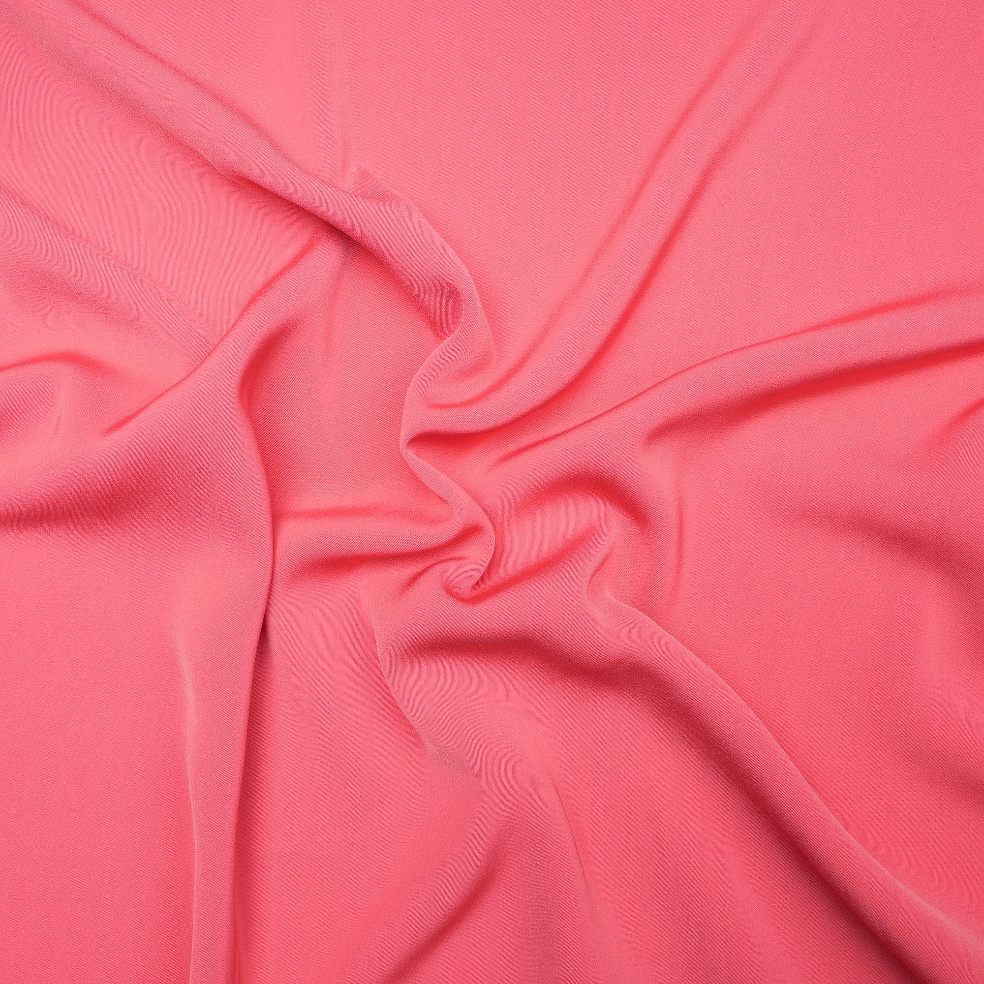 Calypso Coral Solid Dyed Imported Prada Crepe Fabric (60" Width)