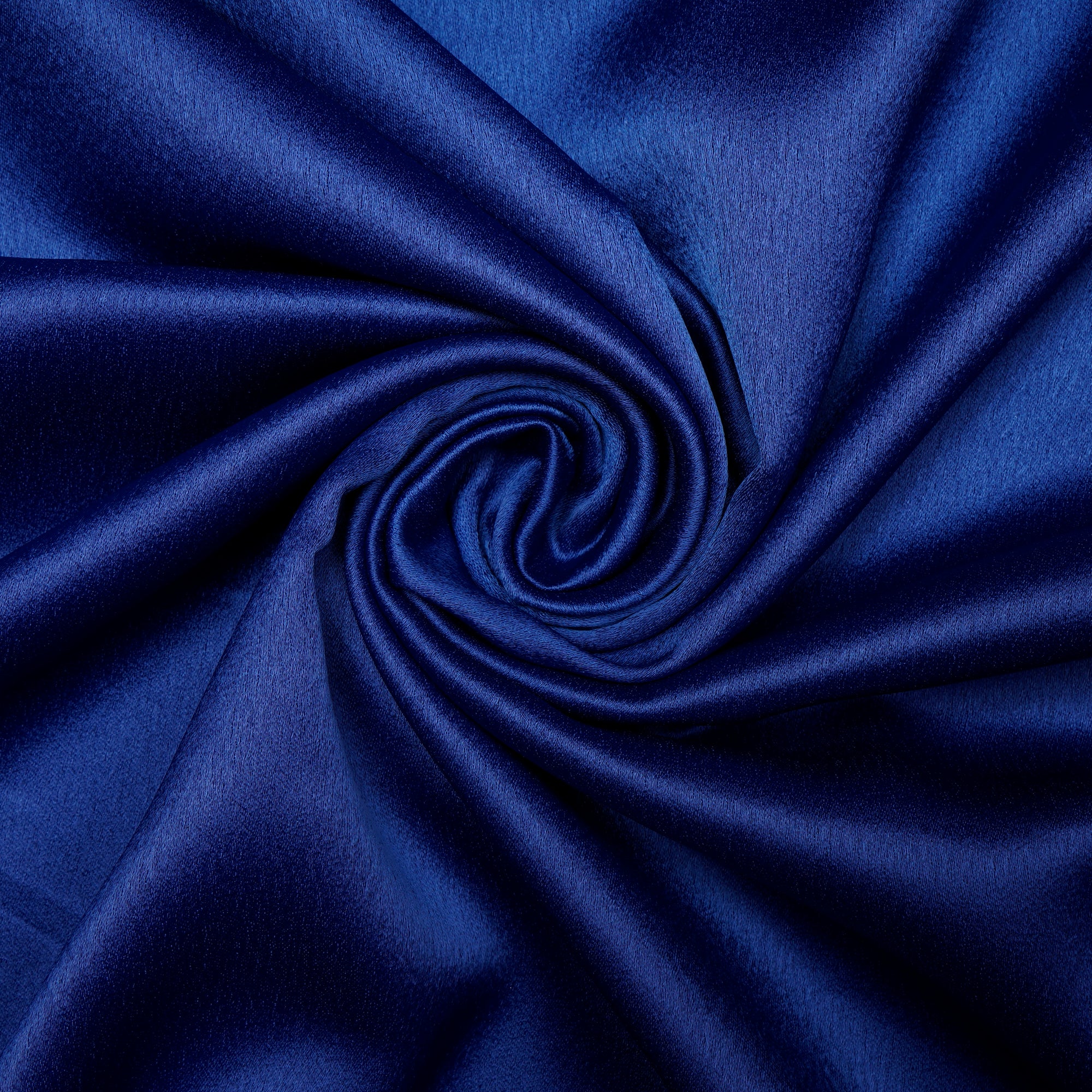 Lapis Blue Solid Dyed Imported Back Moss Satin Fabric (60" Width)