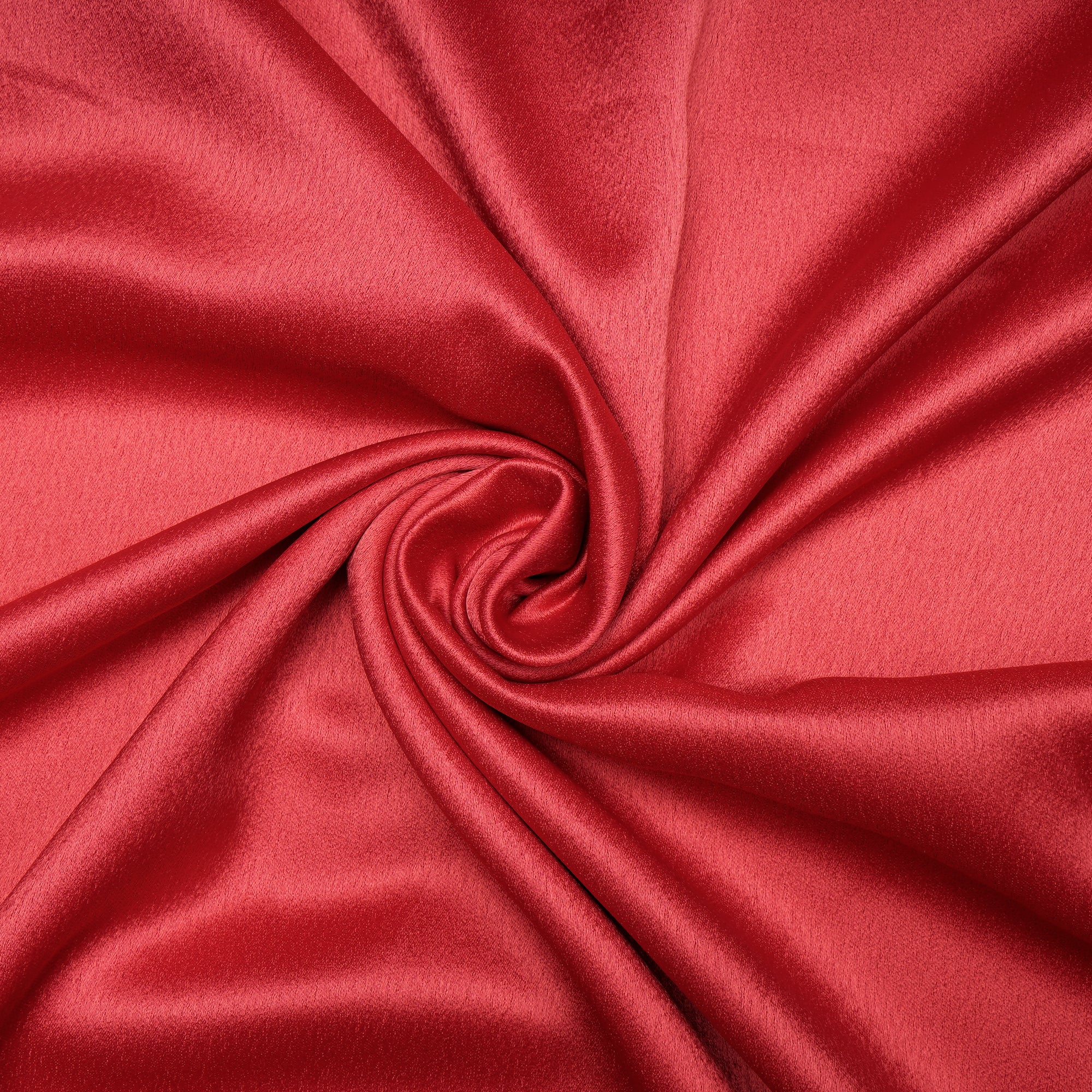 Red Solid Dyed Imported Back Moss Satin Fabric (60" Width)