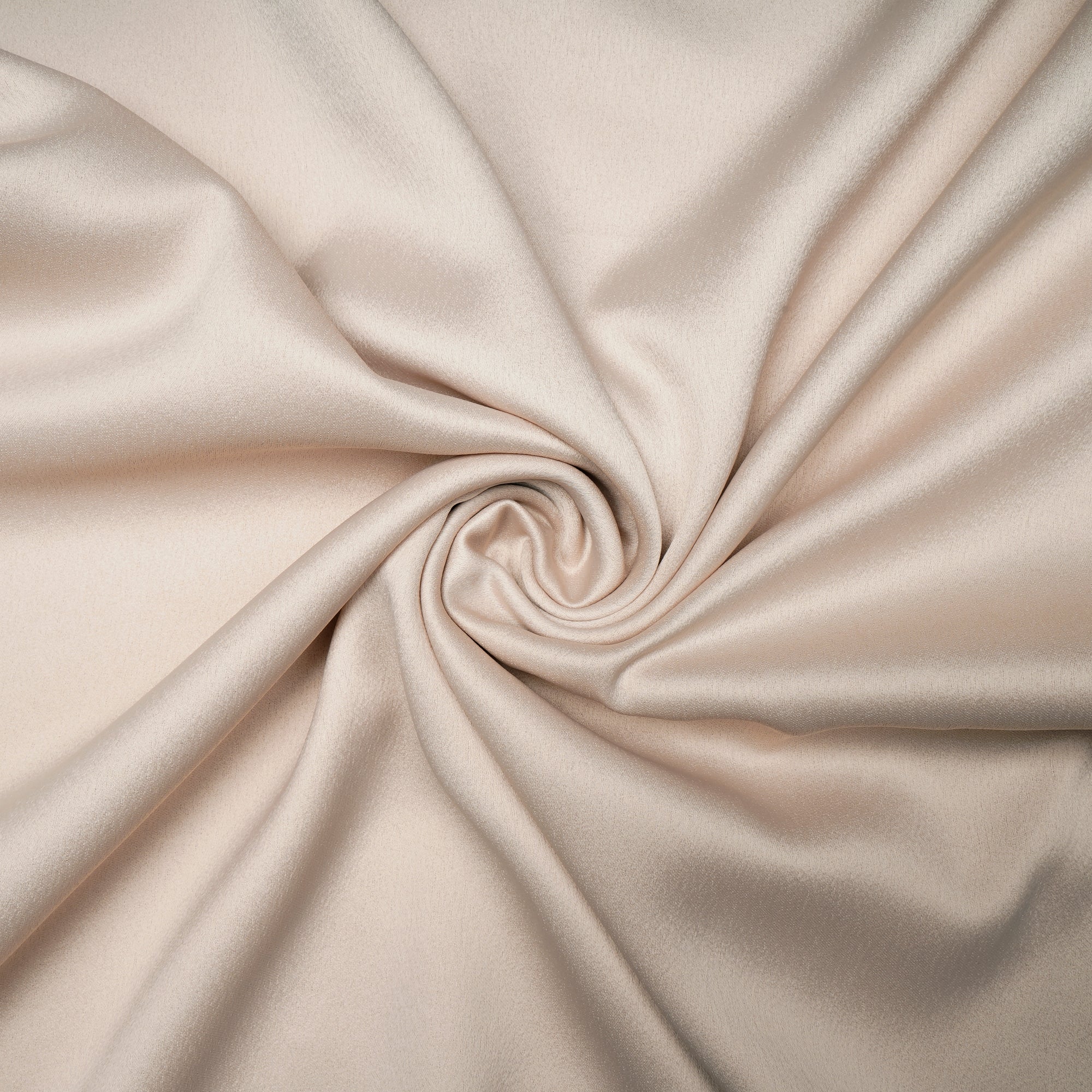 Cream Solid Dyed Imported Back Moss Satin Fabric (60" Width)