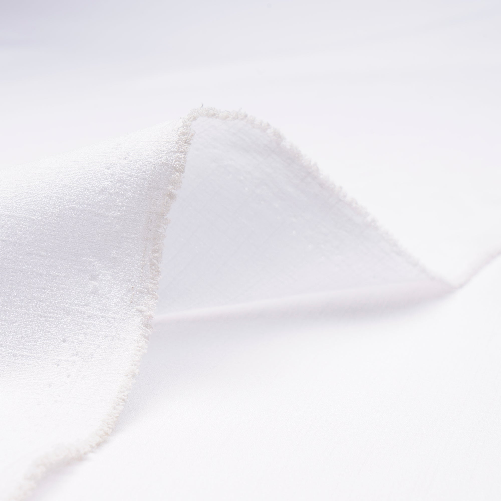 White Solid Dyed Imported Heavy Slub Fabric (60" Width)